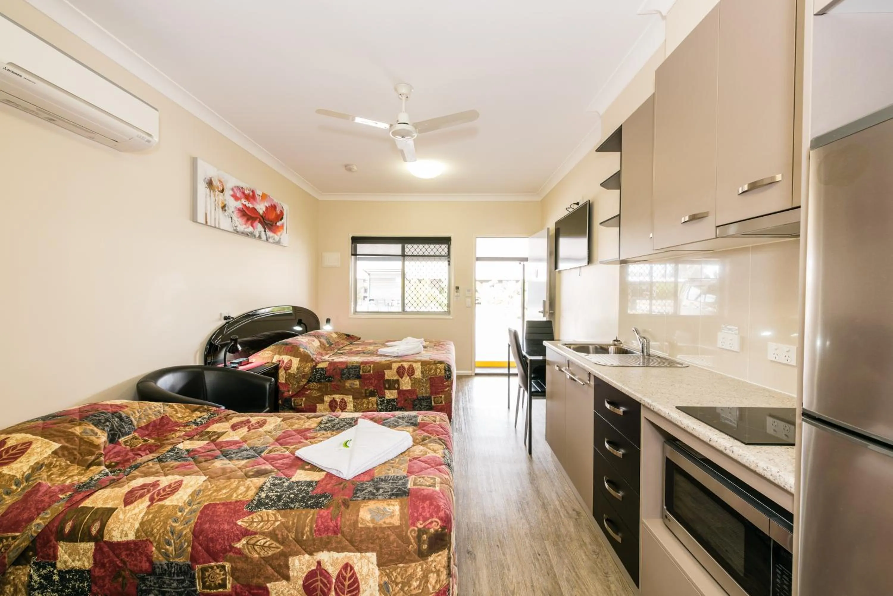 Kitchen or kitchenette, Bed in Athena Studio Units