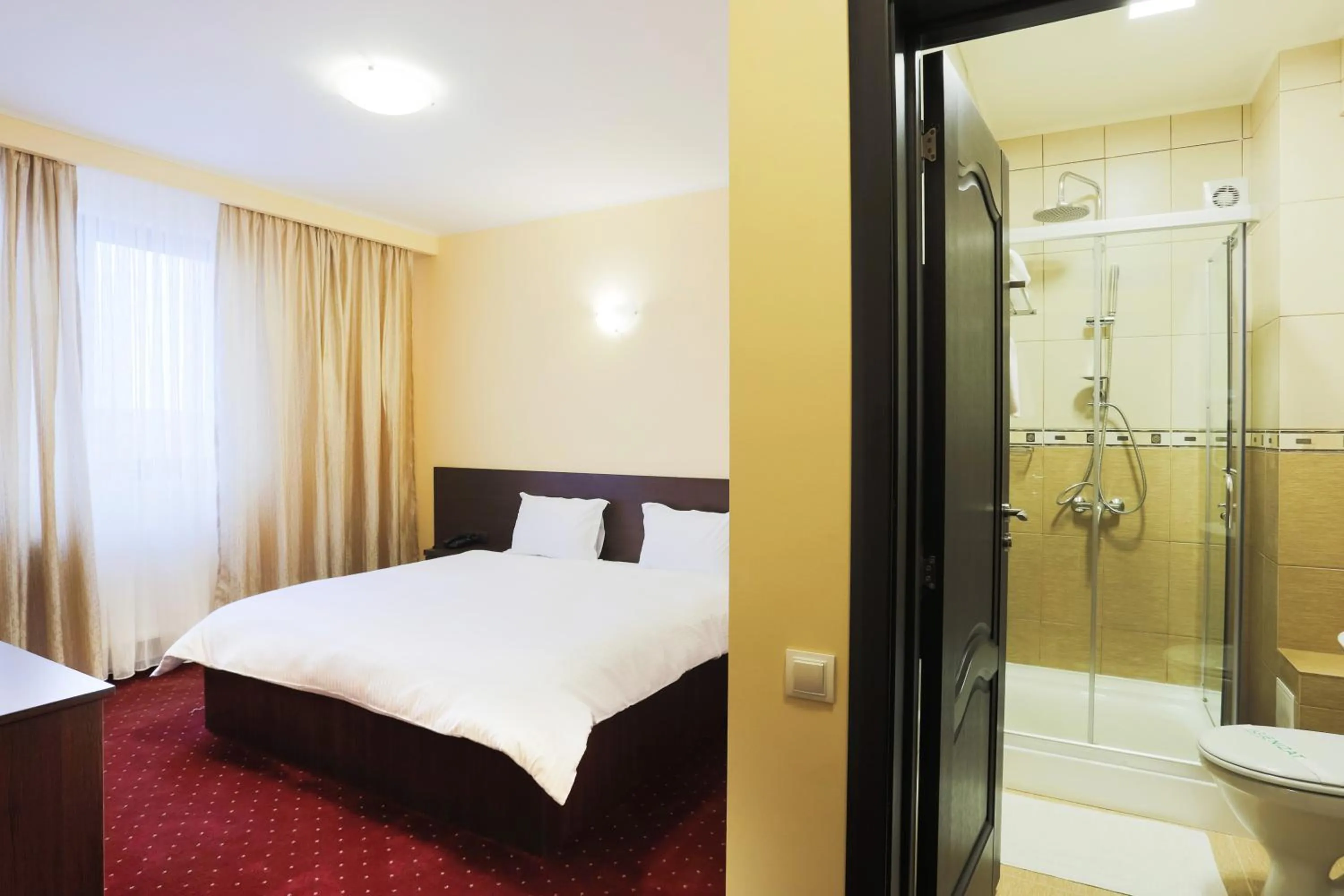Shower, Bed in Hotel Athos