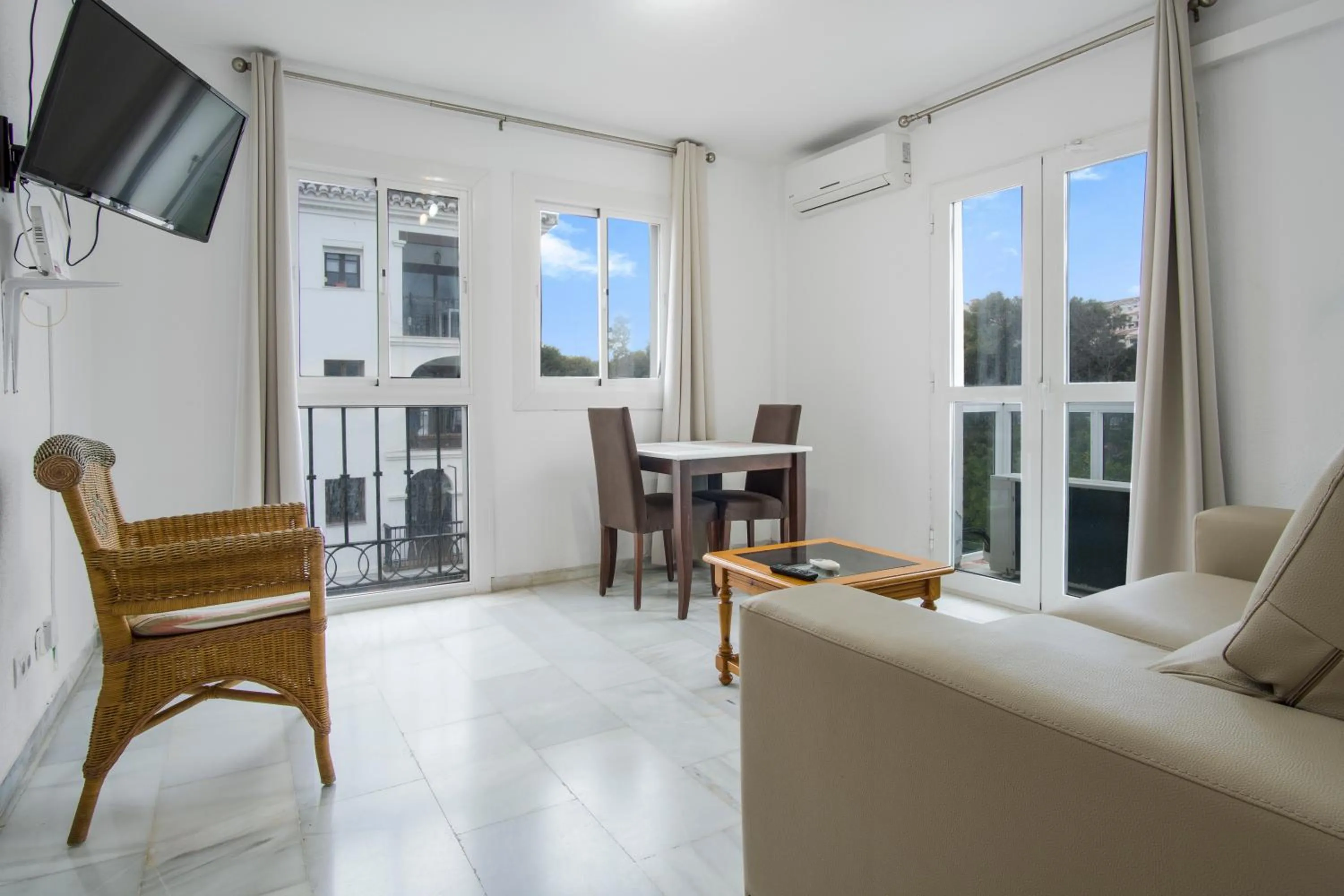 Living room in Duquesa Harbour Club Aparthotel