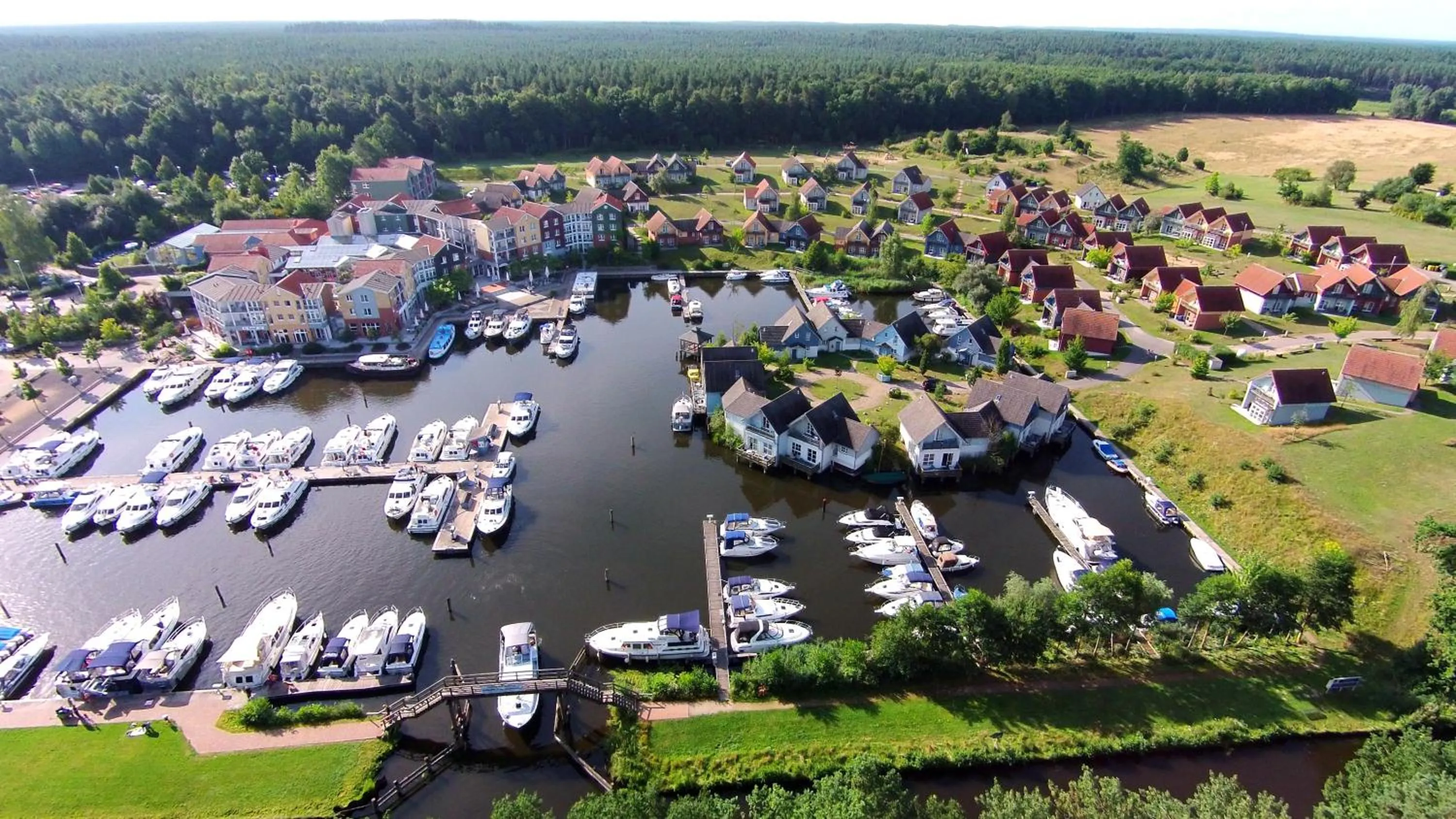 Bird's eye view in Precise Resort Marina Wolfsbruch - Familienapartments