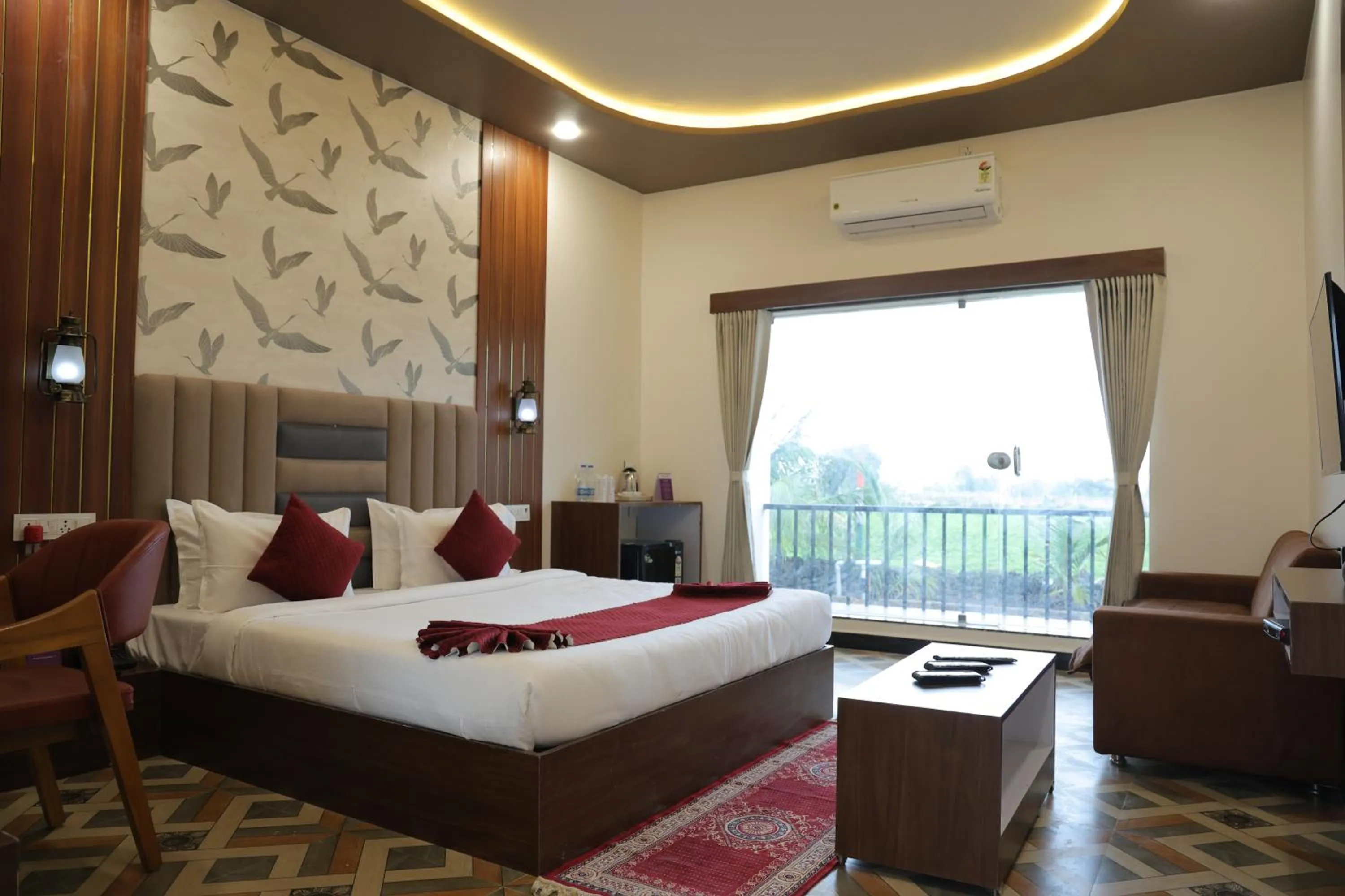View (from property/room), Bed in VITS Select Diamond Resort Sasan Gir