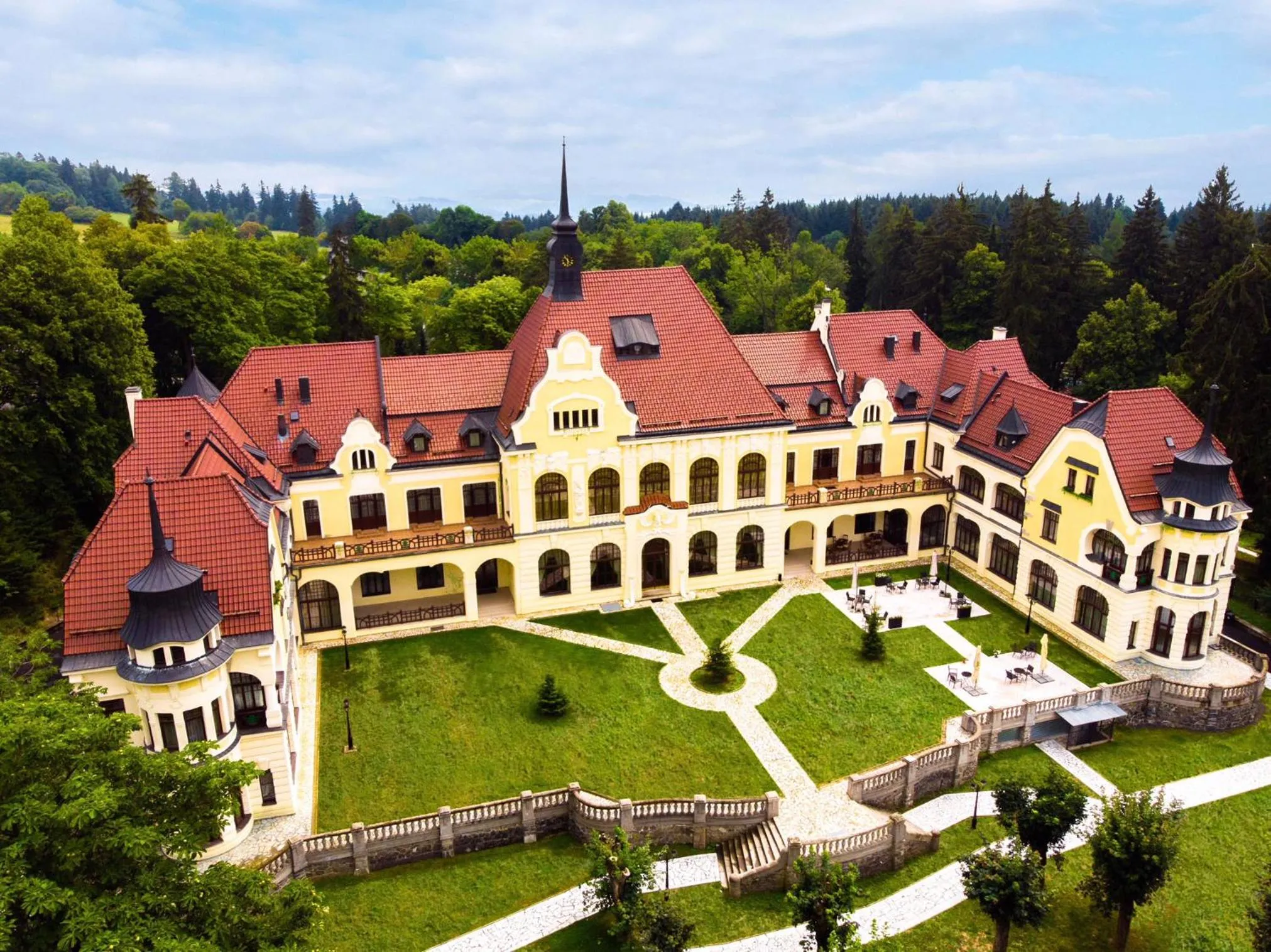 Property building in Rubezahl-Marienbad Luxury Historical Castle Hotel & Golf-Castle Hotel Collection