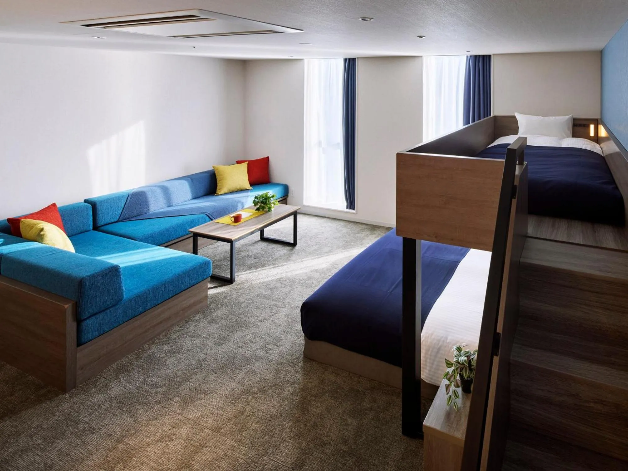 Living room, Bed in Minn STATION Ai Nagoya