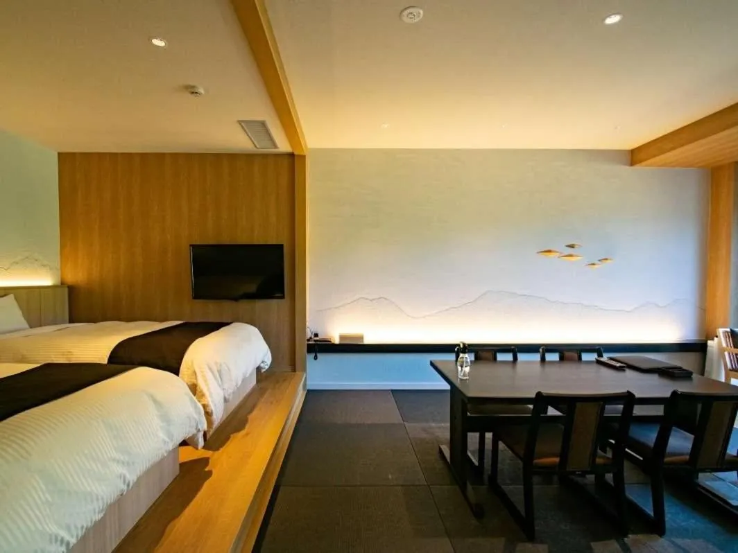 Bed in Senomoto Kogen Hotel
