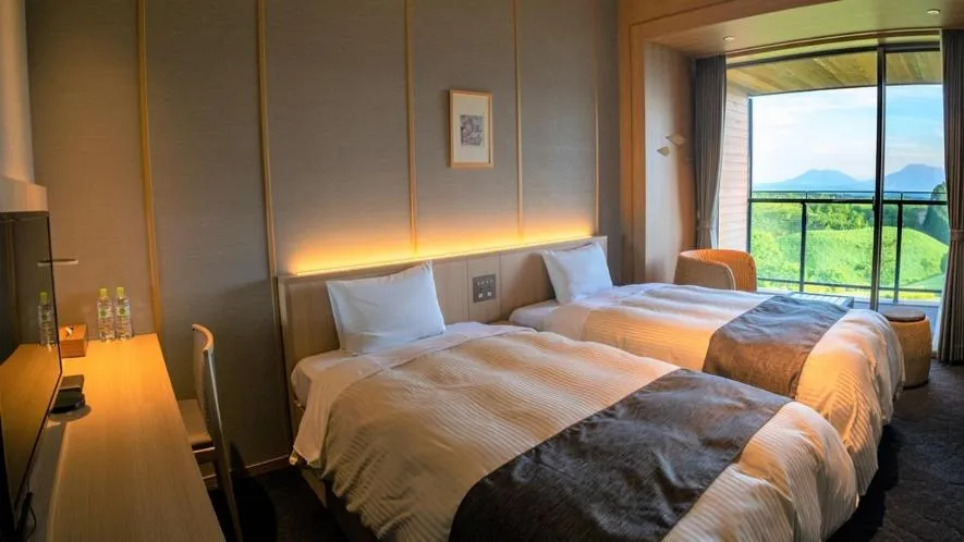 Bed in Senomoto Kogen Hotel