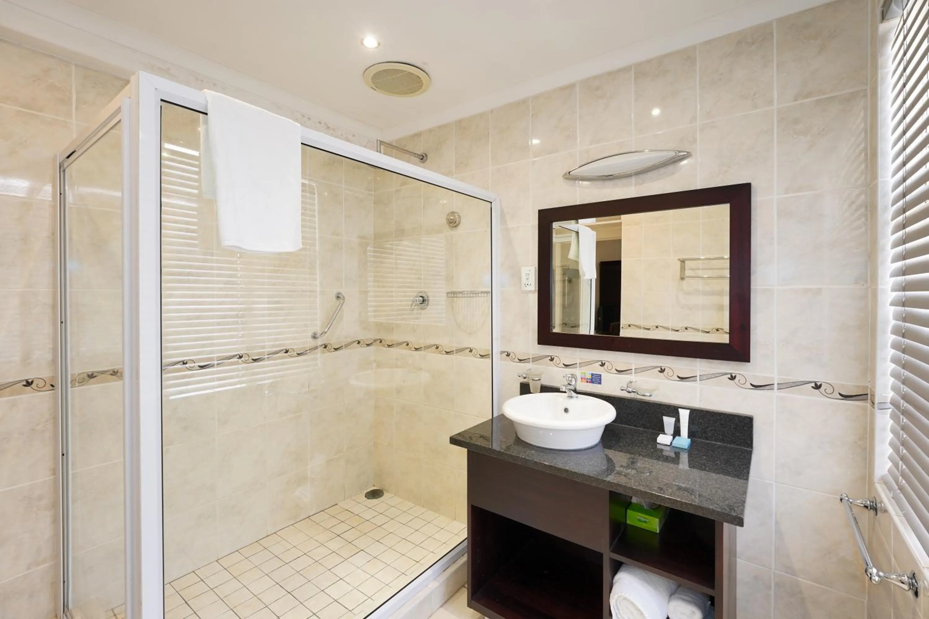 Shower in Cumberland Hotel Worcester