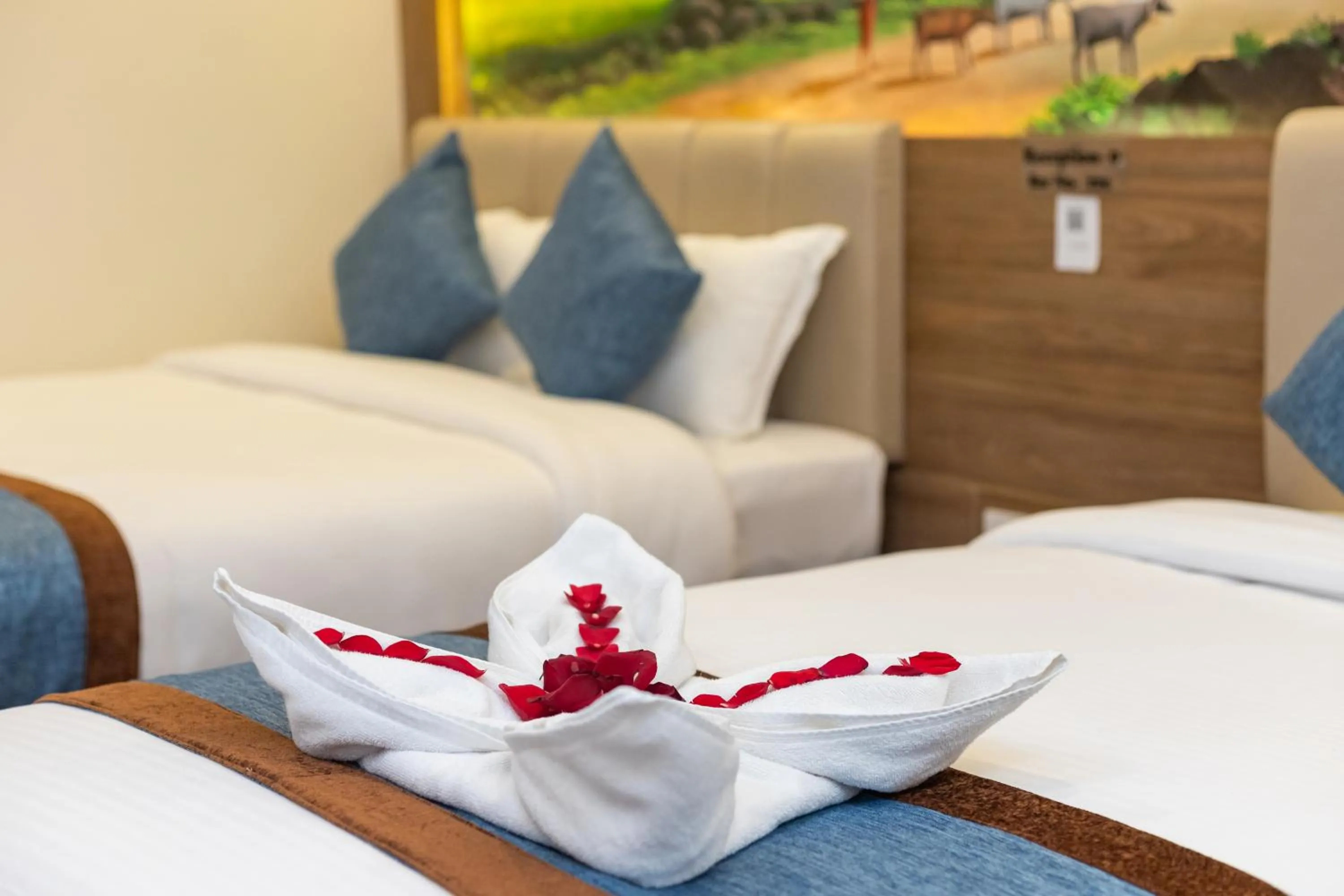 Decorative detail, Bed in Airport Diana Hotel