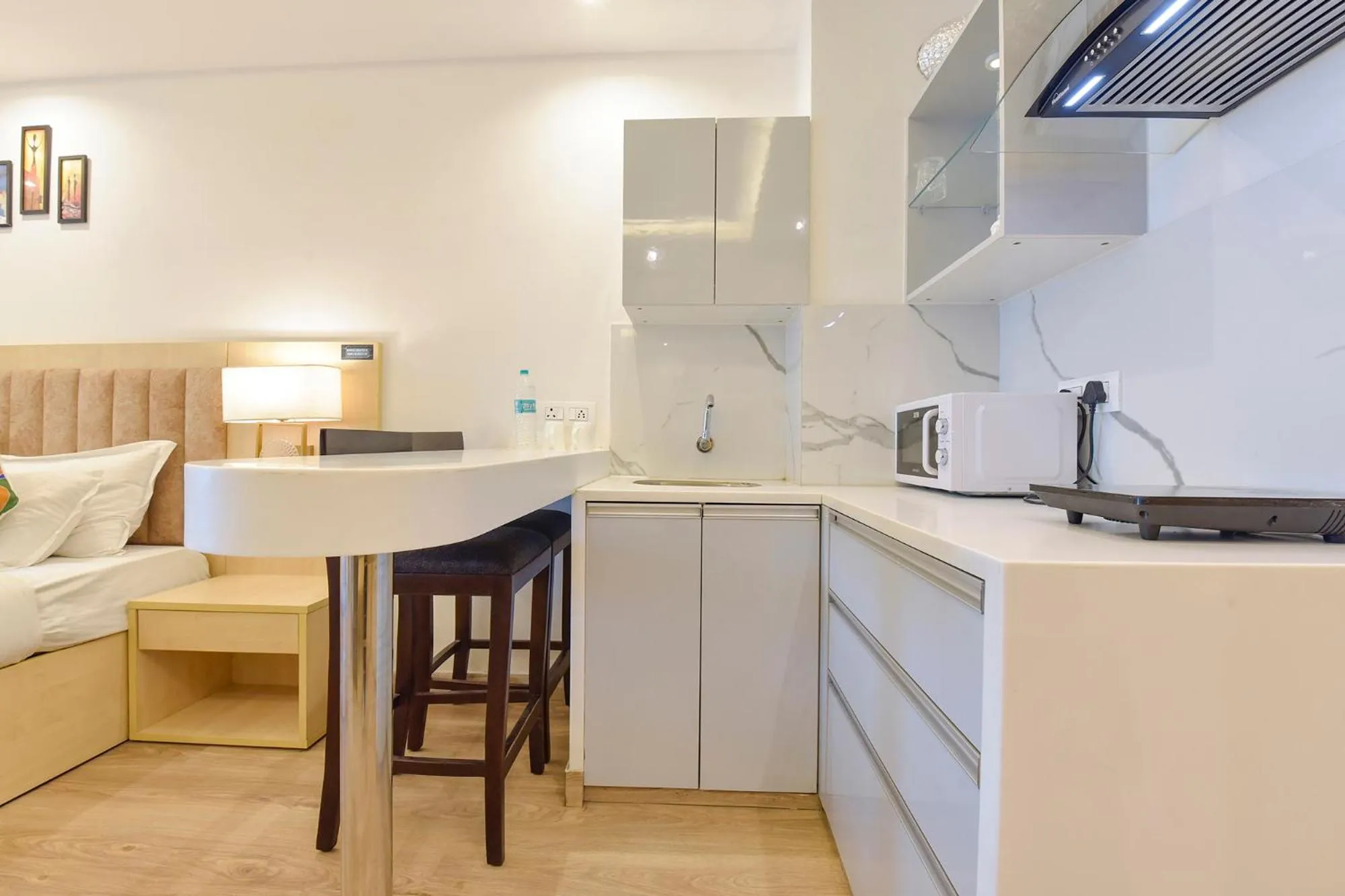 Bedroom in FabHotel Anukampa With Swimming Pool