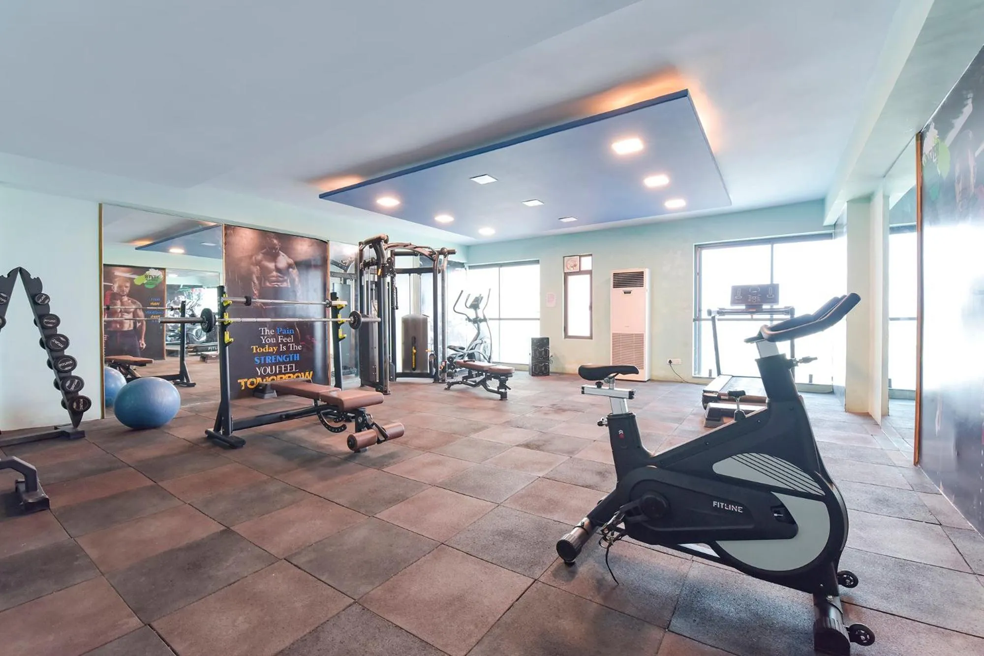 Fitness centre/facilities in FabHotel Anukampa With Swimming Pool