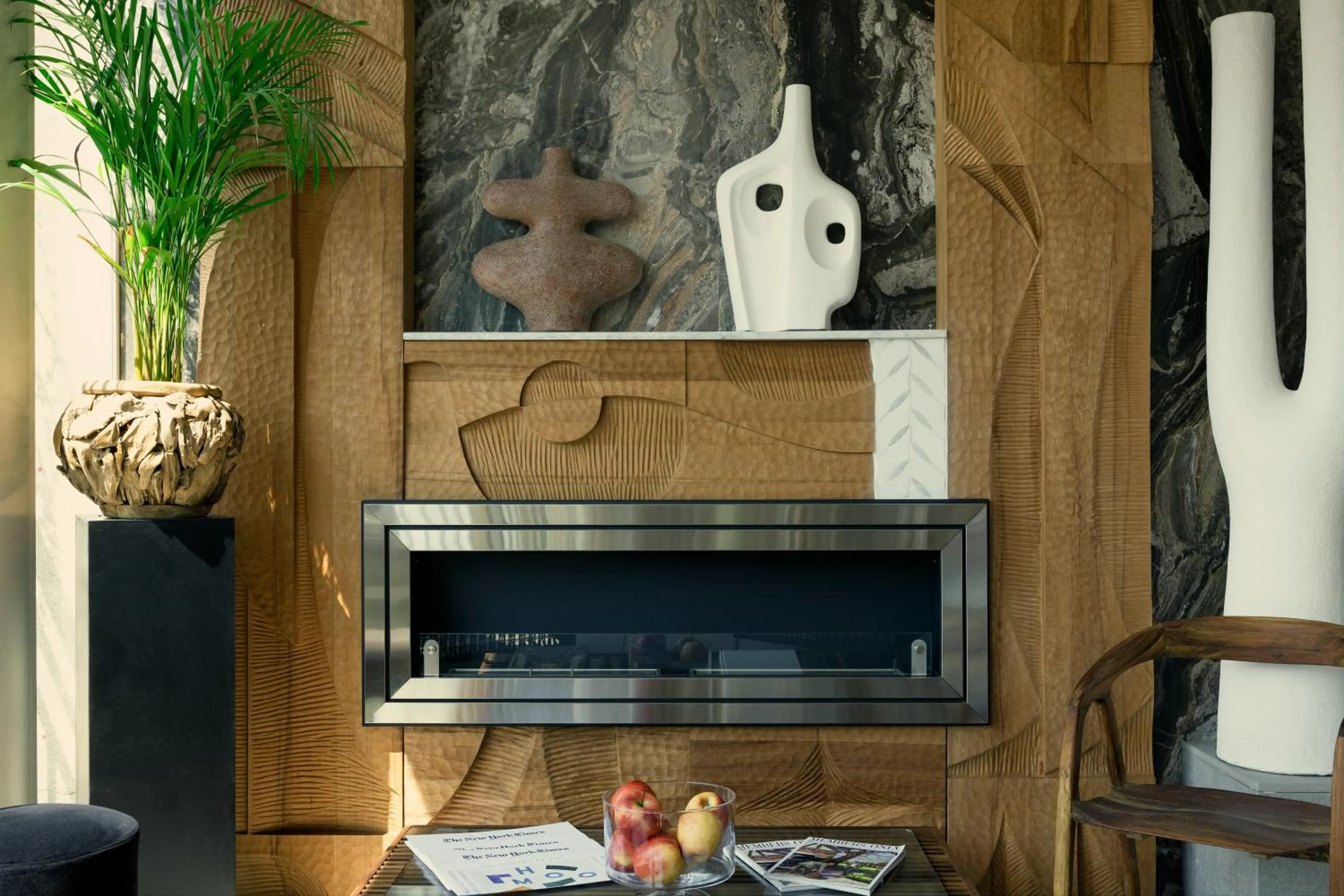 fireplace in The One Alma Paris