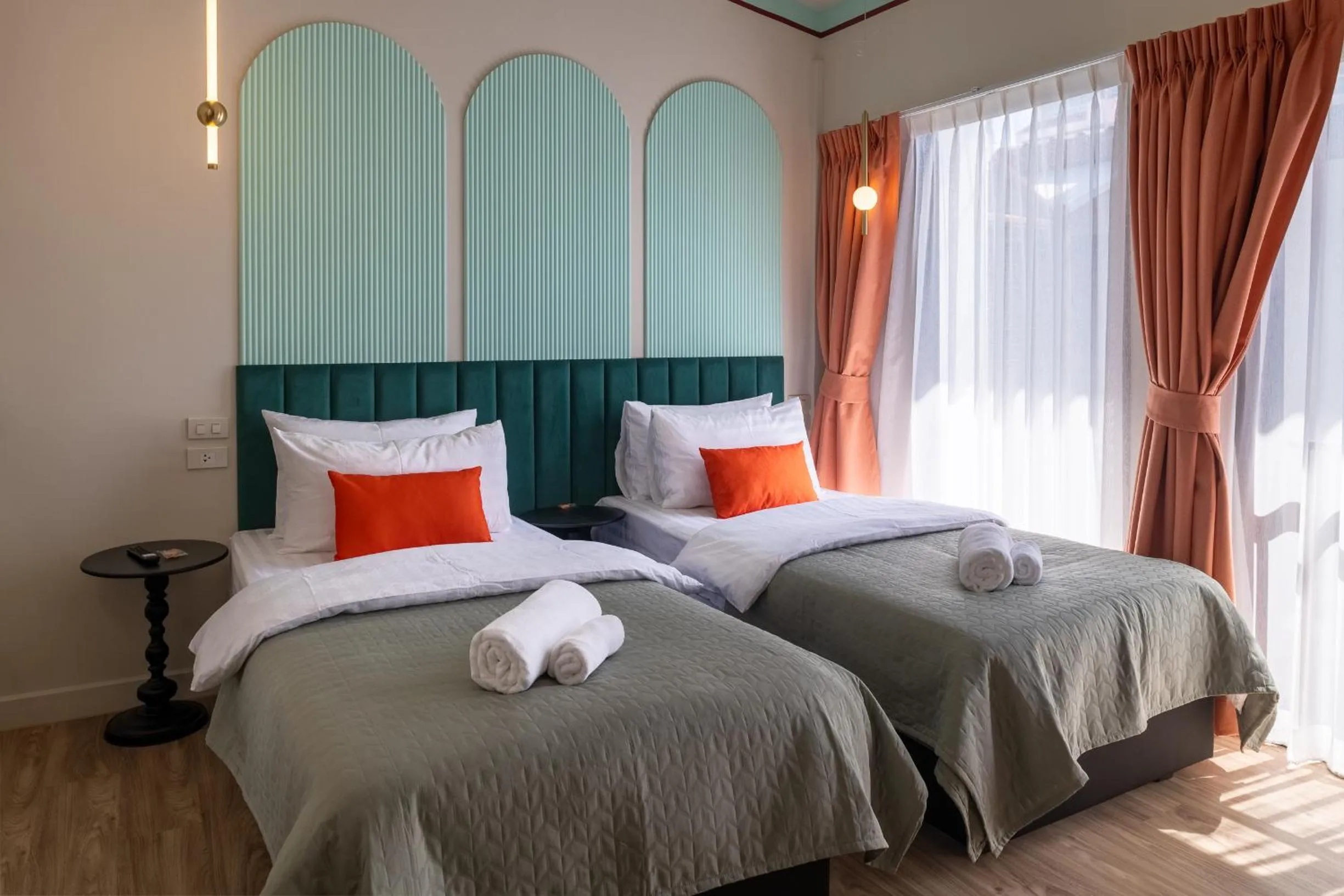 Bed in Boutique hotel Axis Bangkok