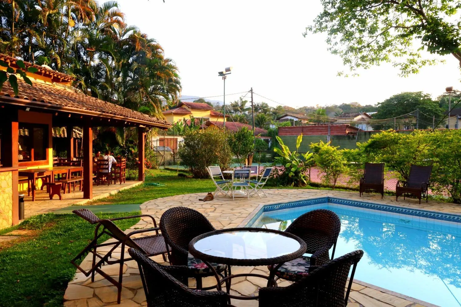 Pool view in Brazish Pousada