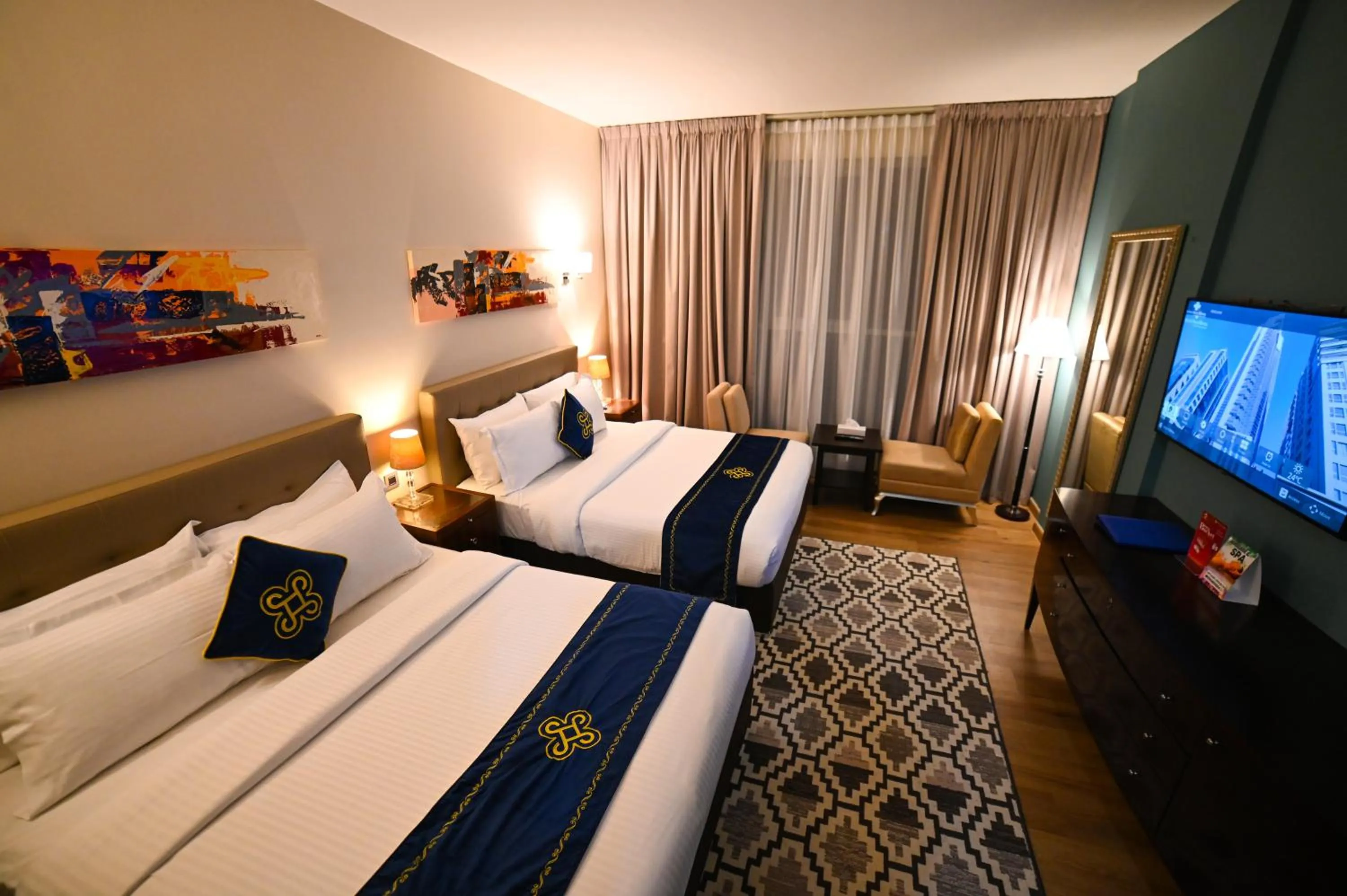 Bed in Seven Seas Hotel