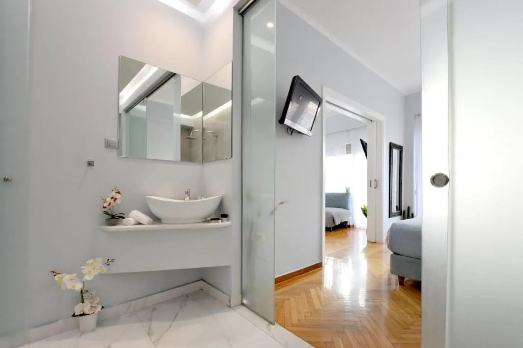 Shower, Bed in My Athens House