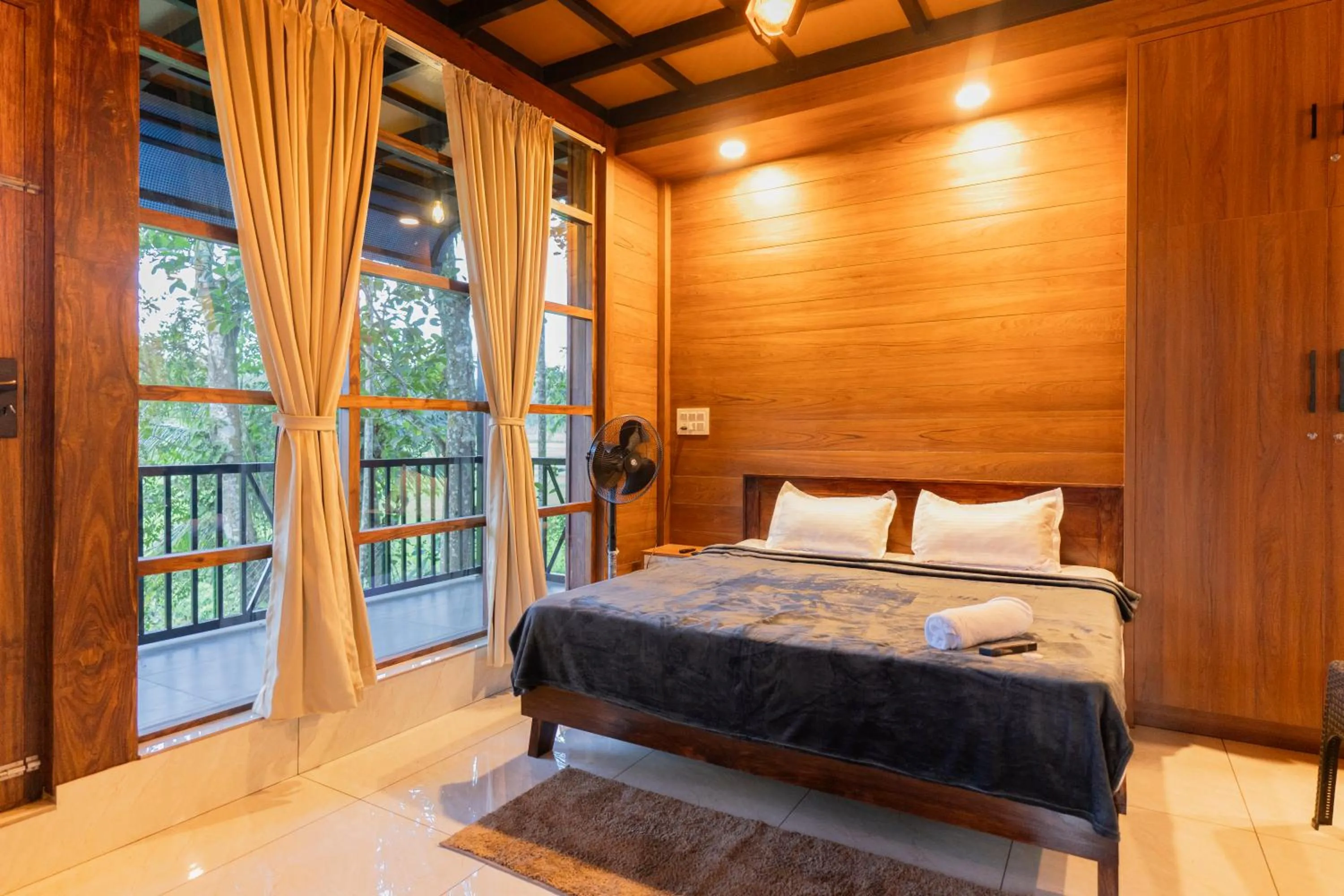 Bed in Ethnic Villa Wayanad