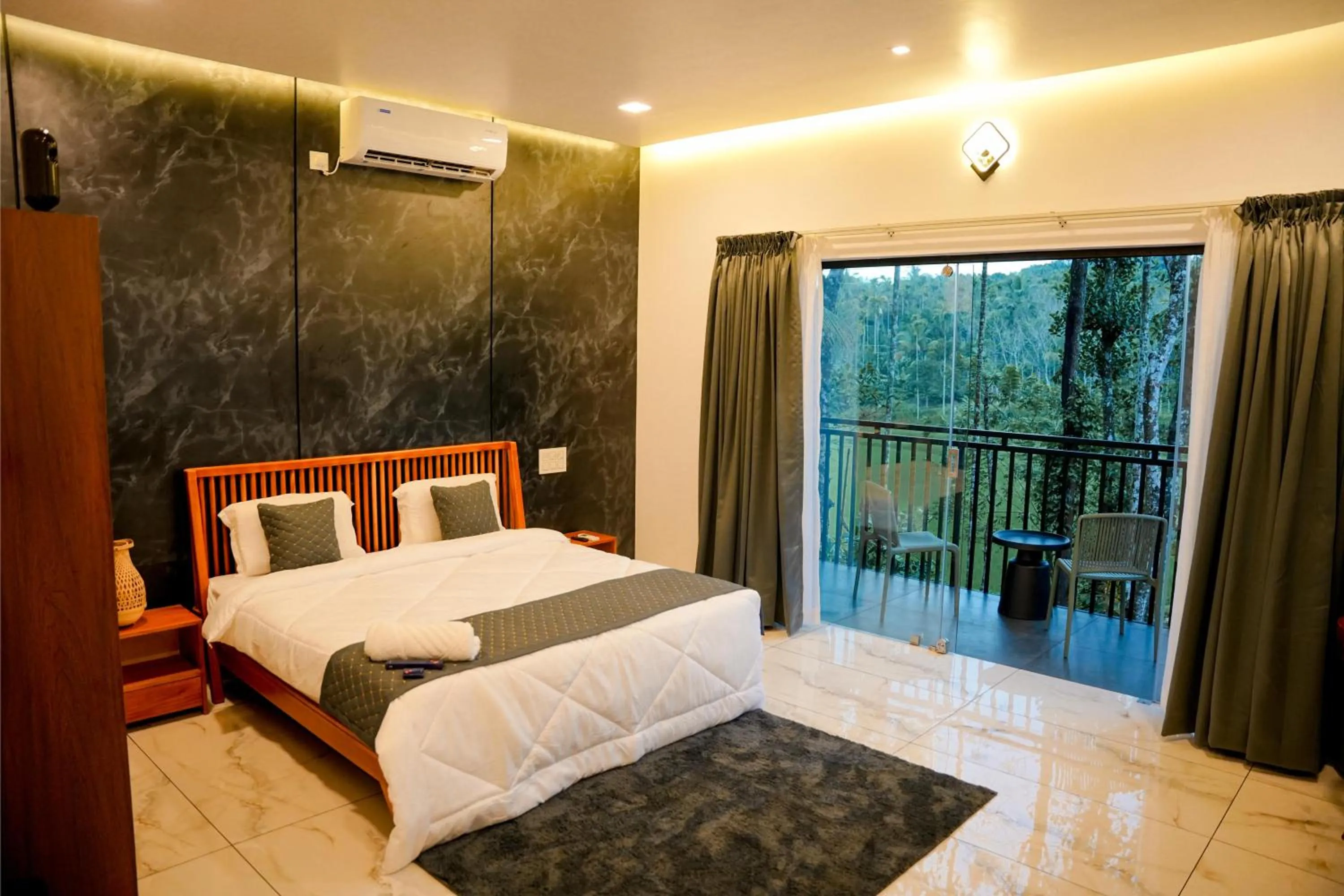 Bed in Ethnic Villa Wayanad