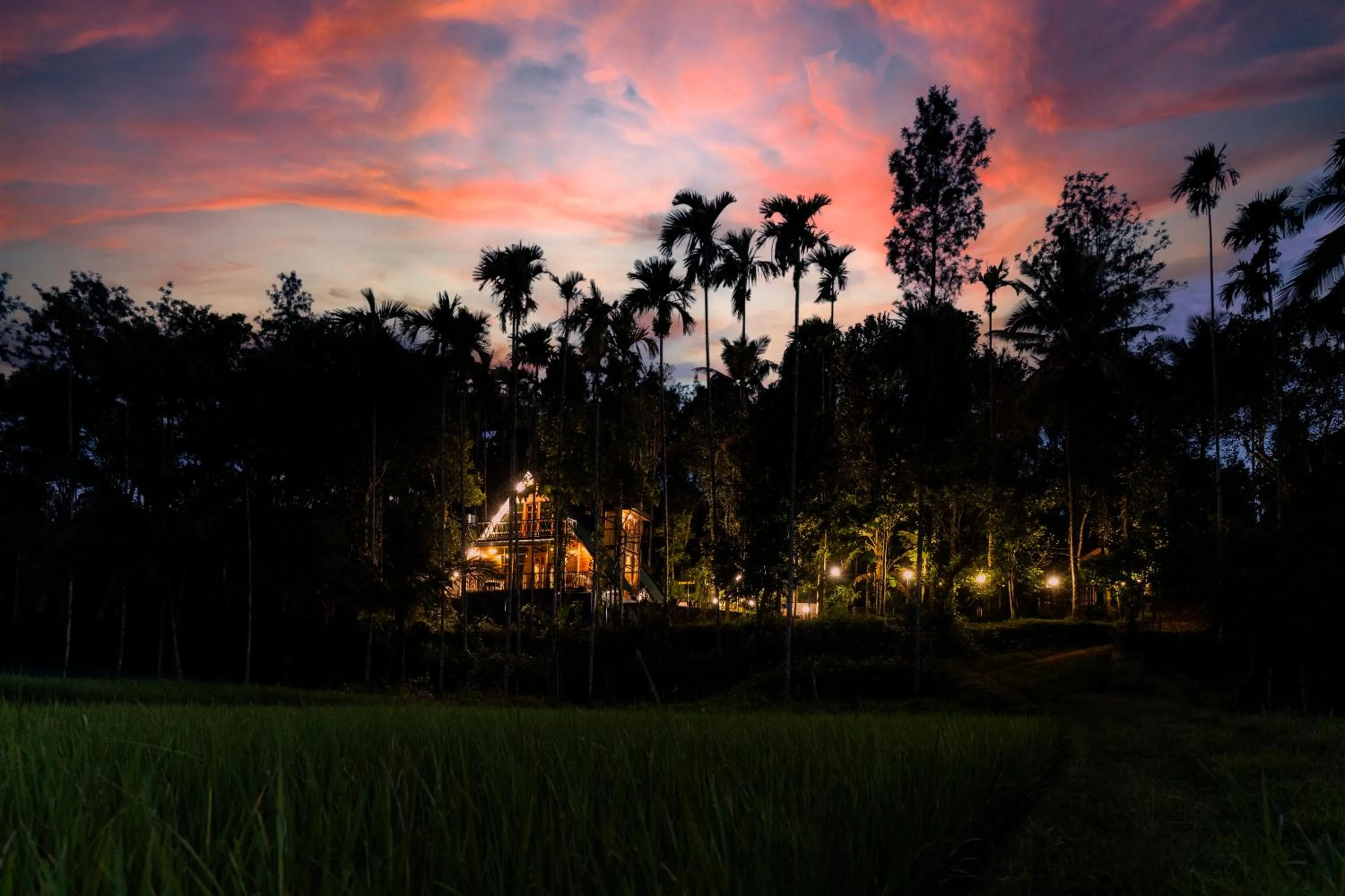 Sunset in Ethnic Villa Wayanad