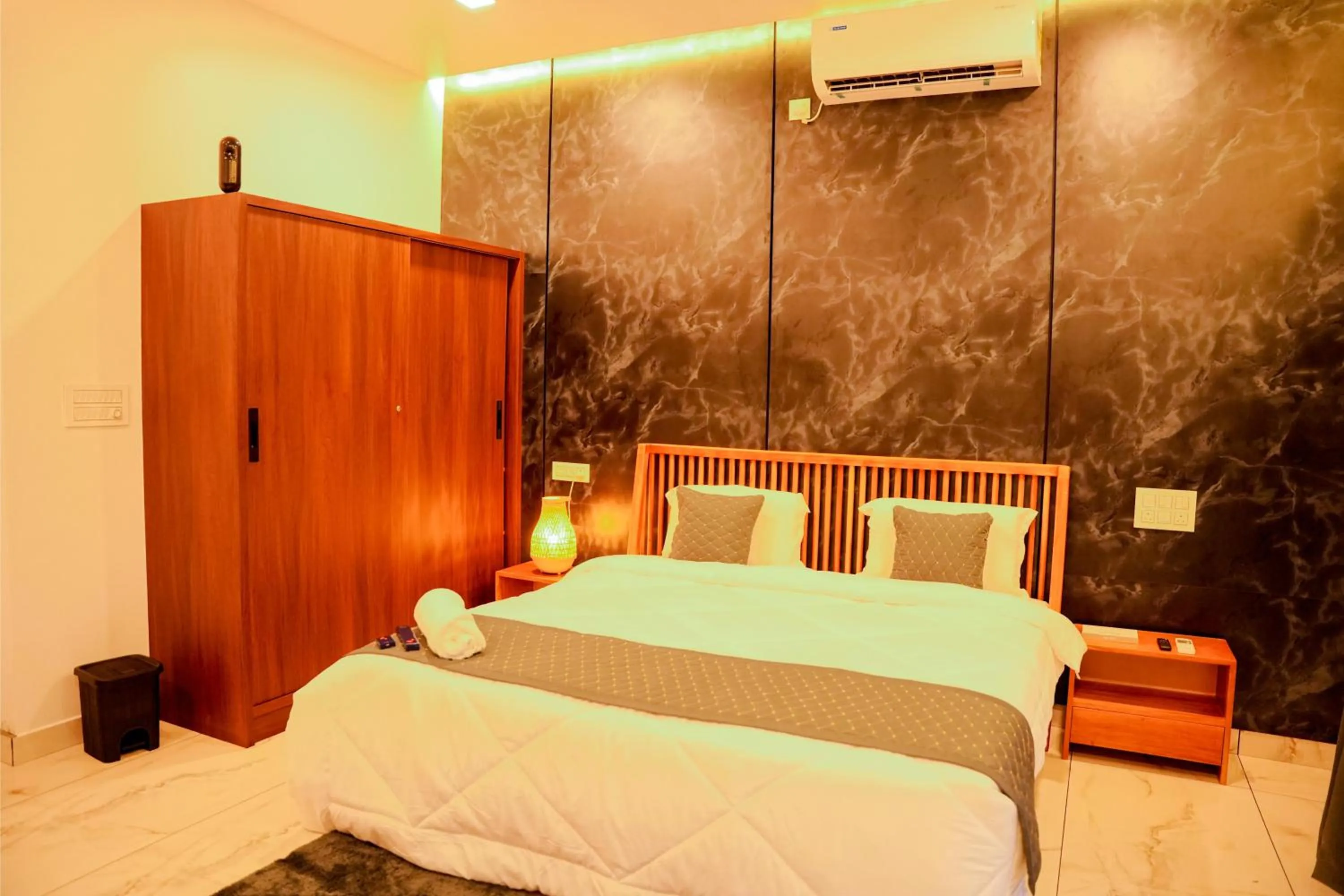 Bed in Ethnic Villa Wayanad