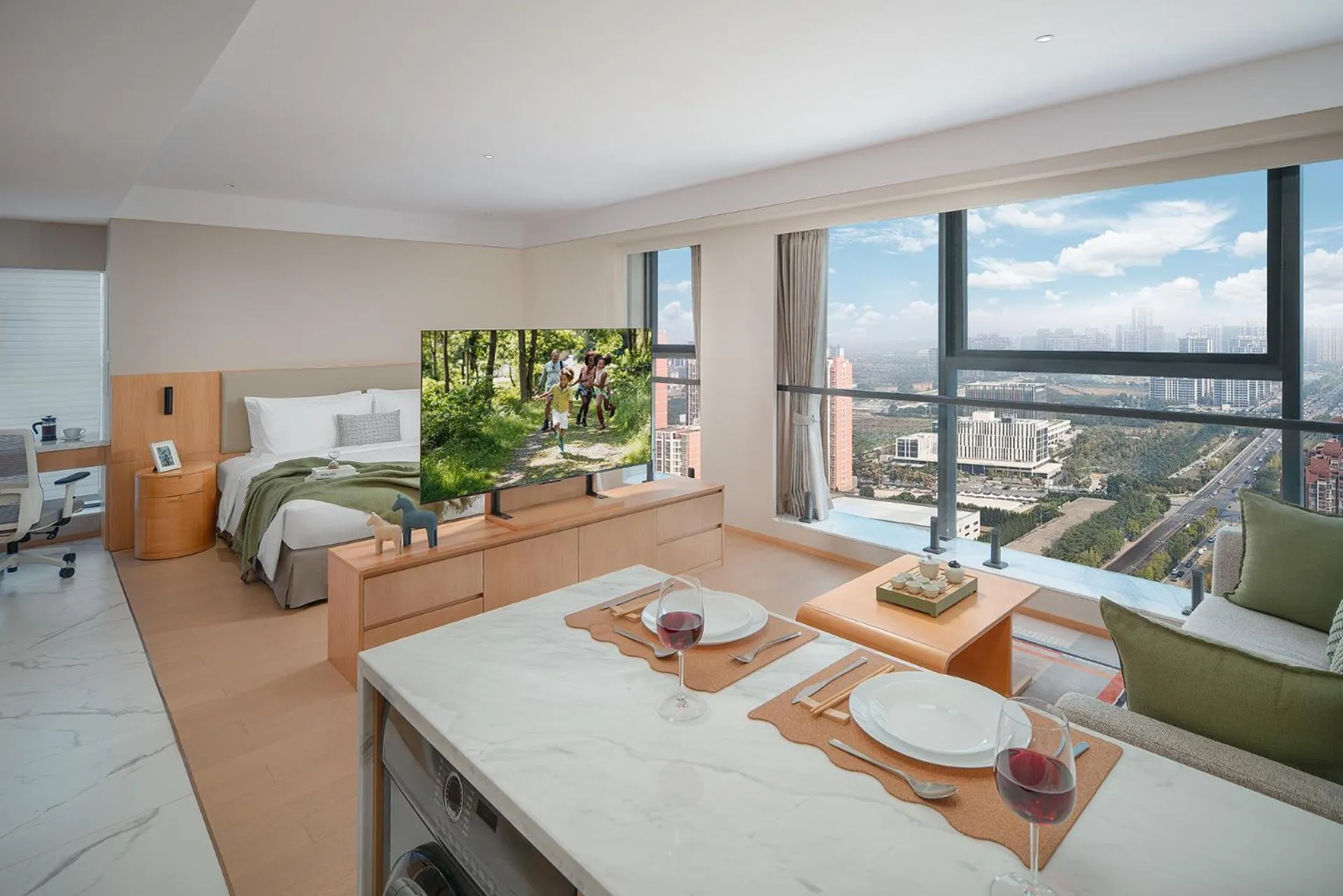 Communal lounge/ TV room in Somerset Fengdong Xi'an