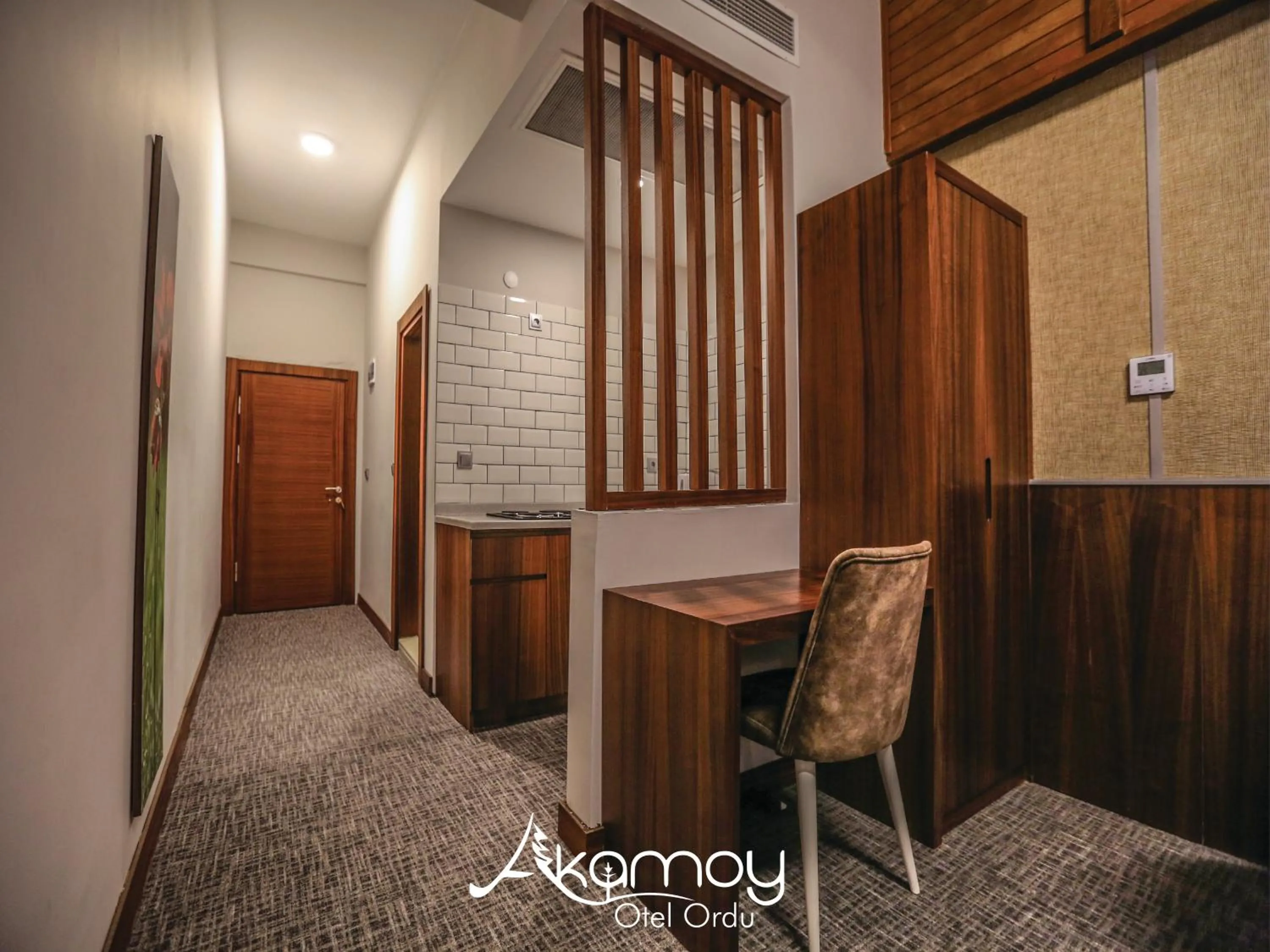 Kitchen or kitchenette in Akamoy Boztepe Hotel & restaurant