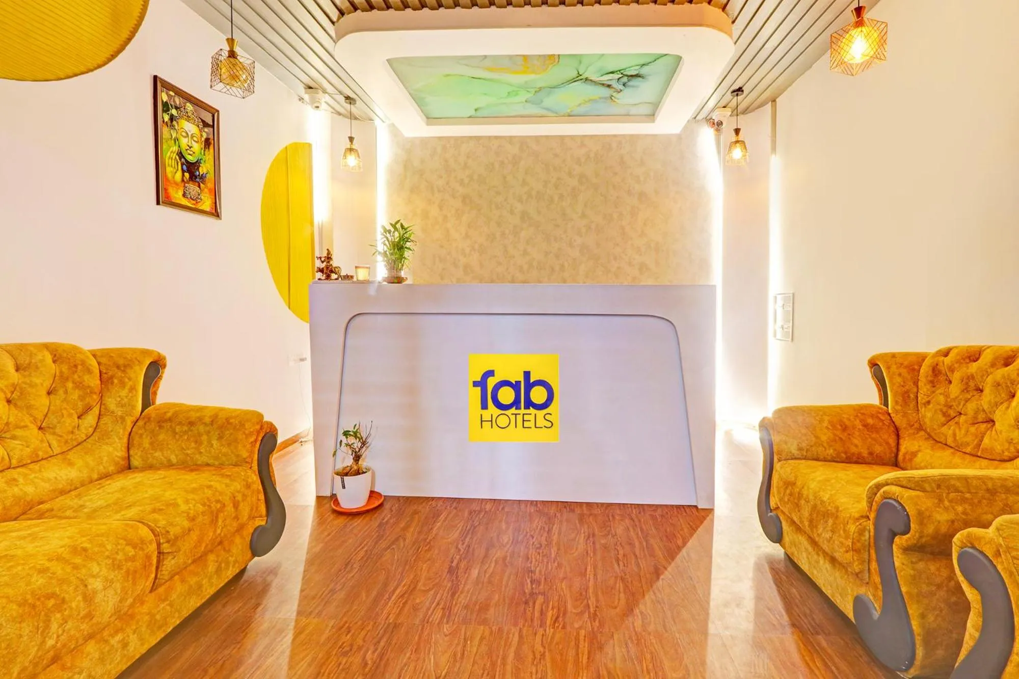 Lobby or reception in FabHotel Dharani Grand - Nr Mamata Medical College