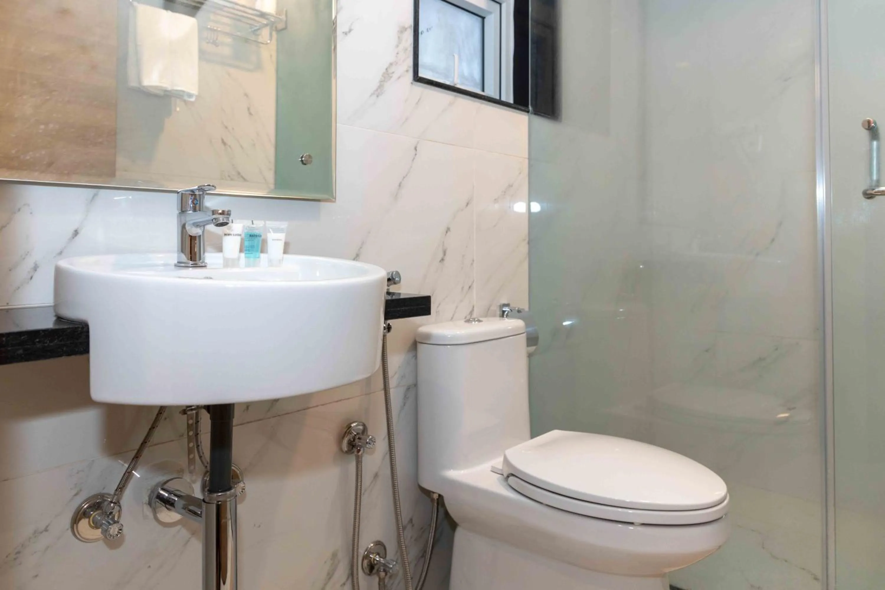 Toilet in Shuvatara Suites & Spa, Thamel