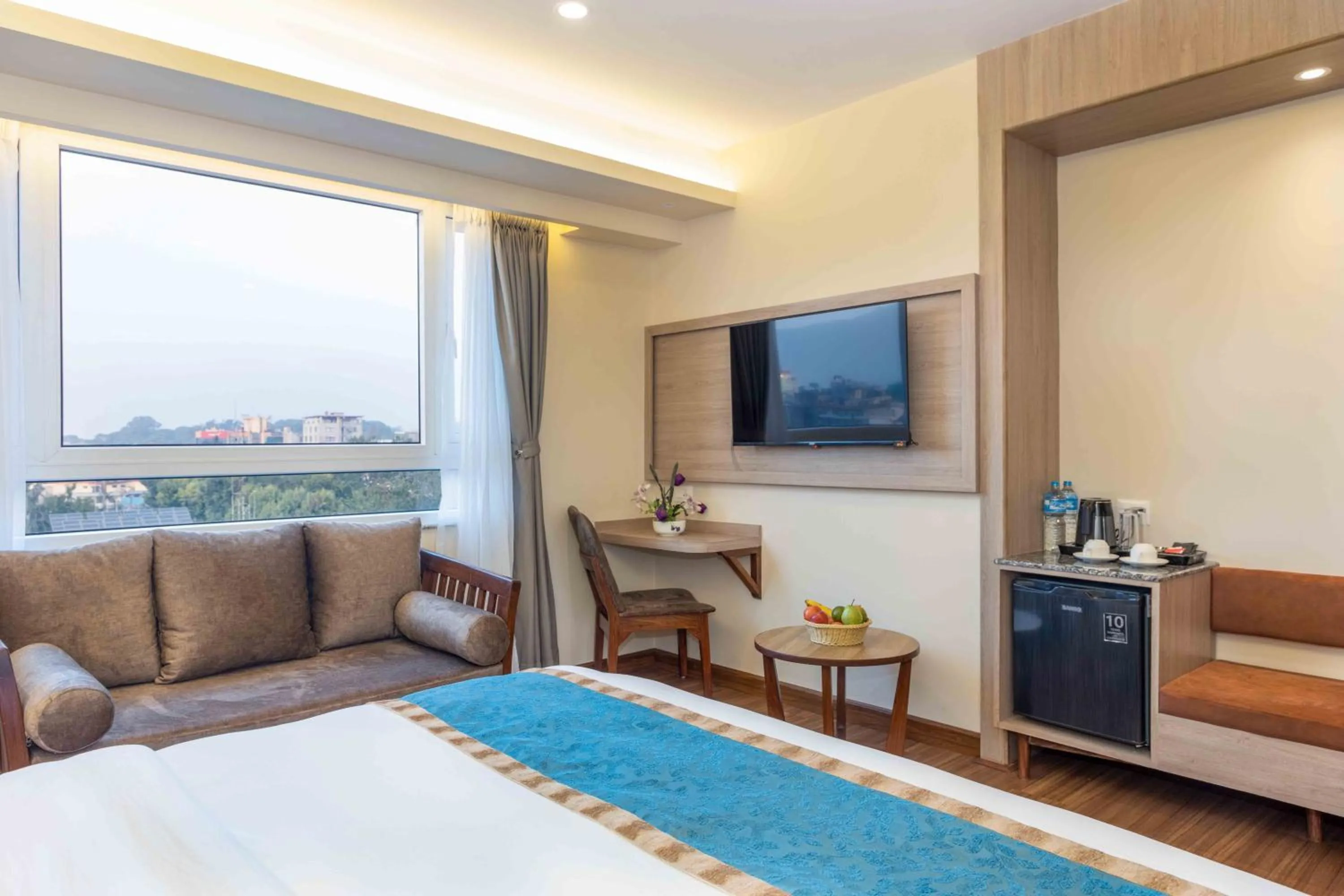 TV and multimedia, Bed in Shuvatara Suites & Spa, Thamel