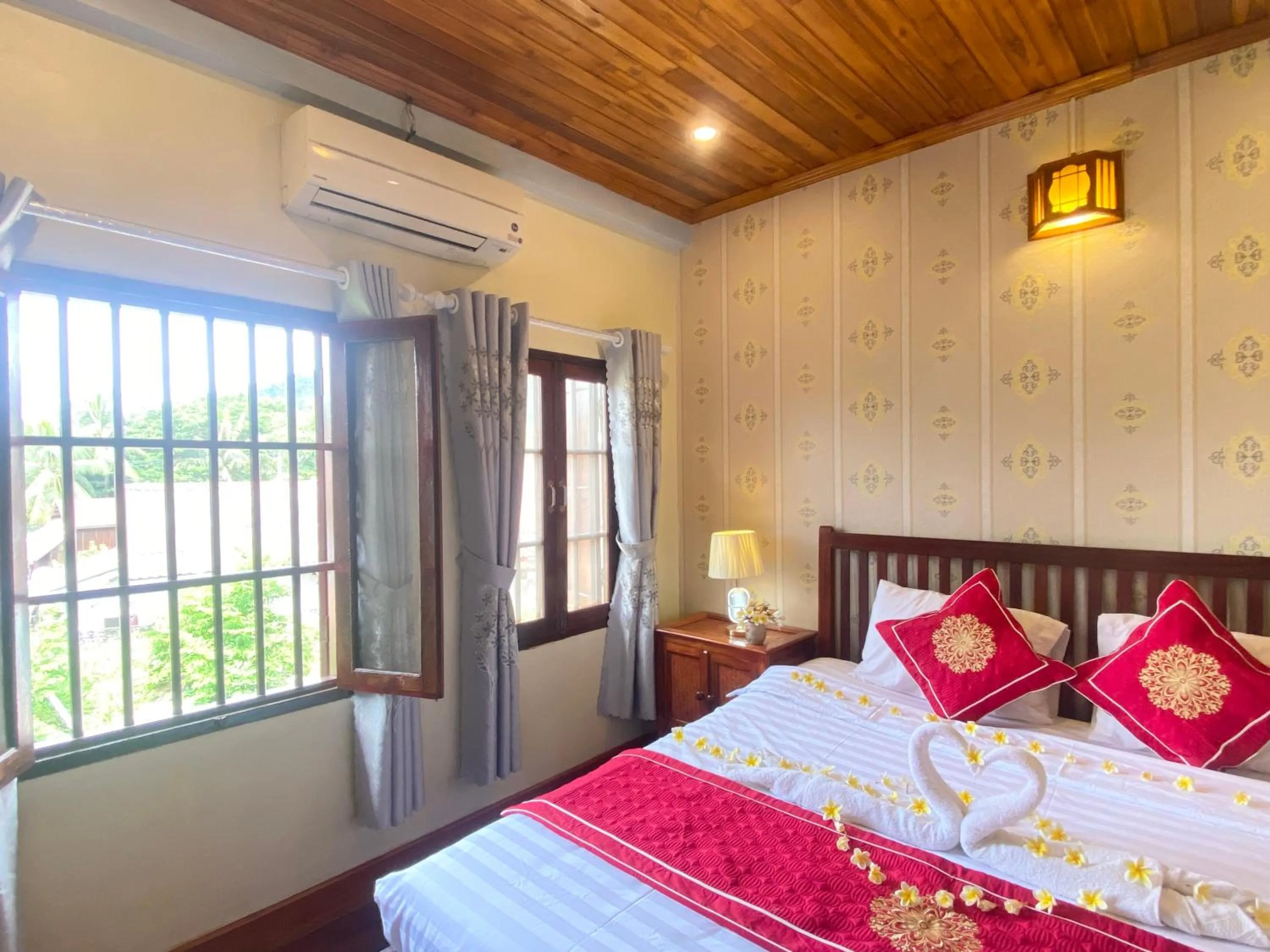 Bed in Golden Sun Hotel