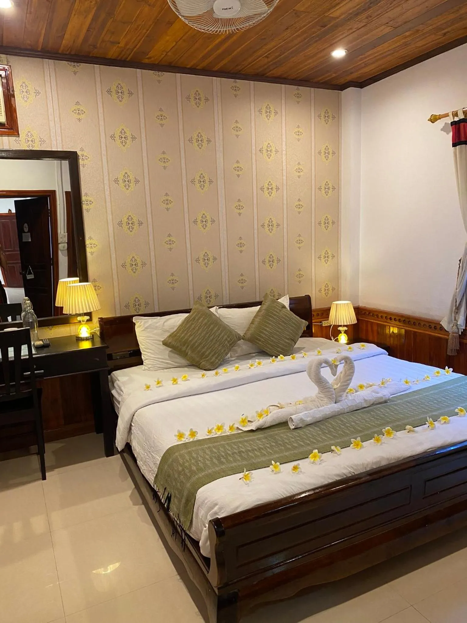 Bed in Golden Sun Hotel