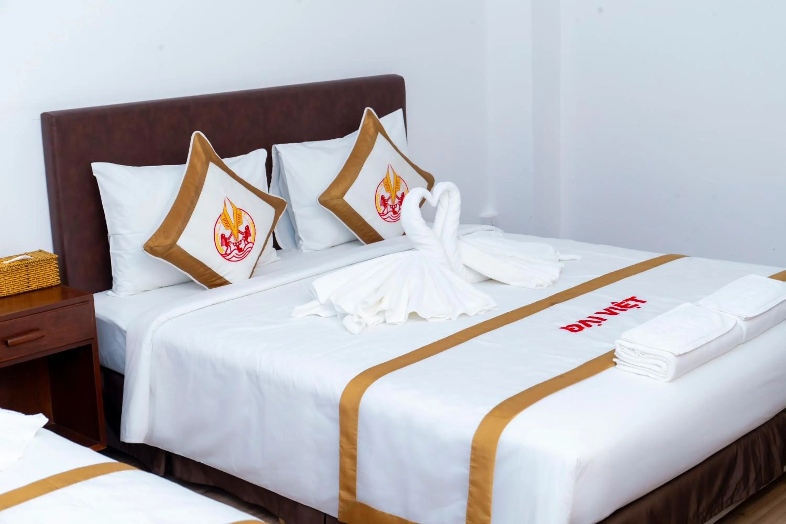 Bed in THE RICE HOTEL Nong Thon Dai Viet 131 Bui Vien