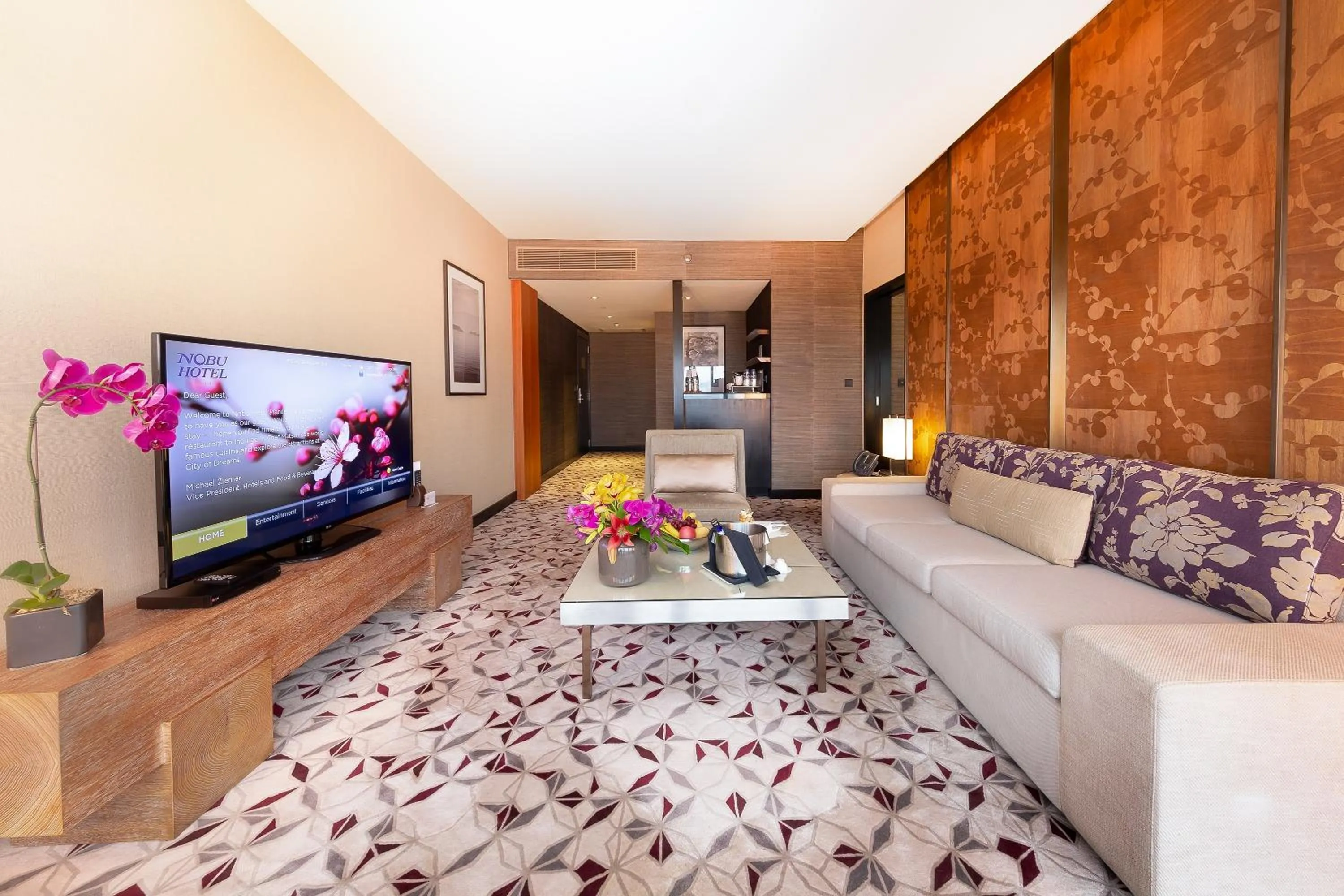 Living room in City of Dreams - Nobu Hotel Manila