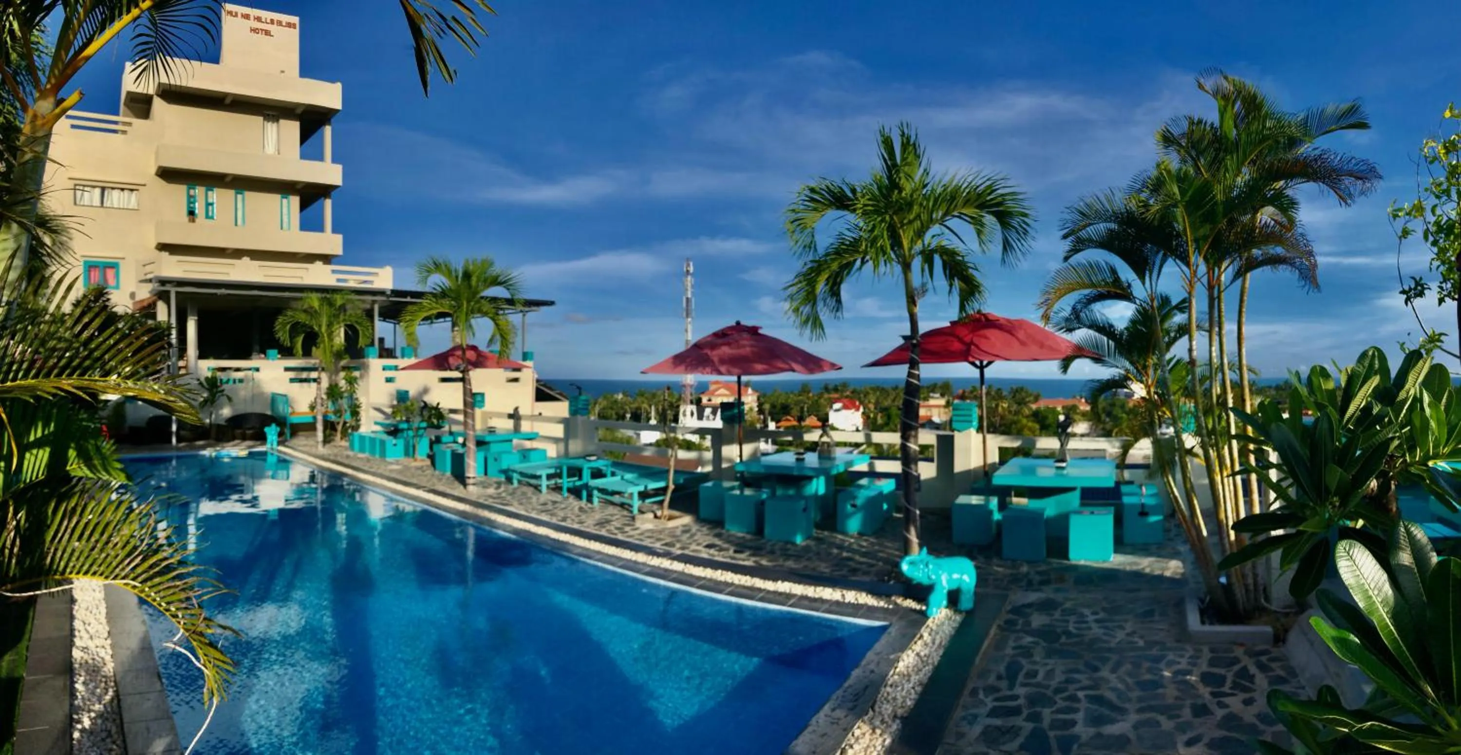 Pool view in Mui Ne Hills Bliss Hotel