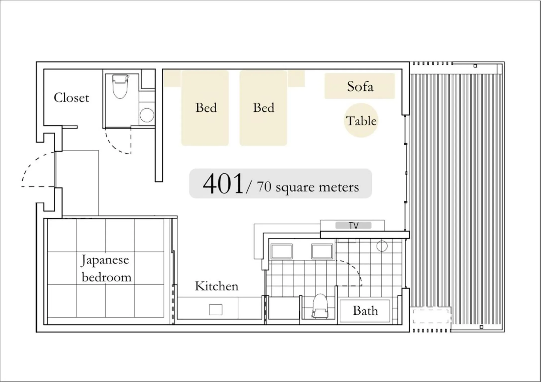Floor plan in Aoi Hotel Kyoto