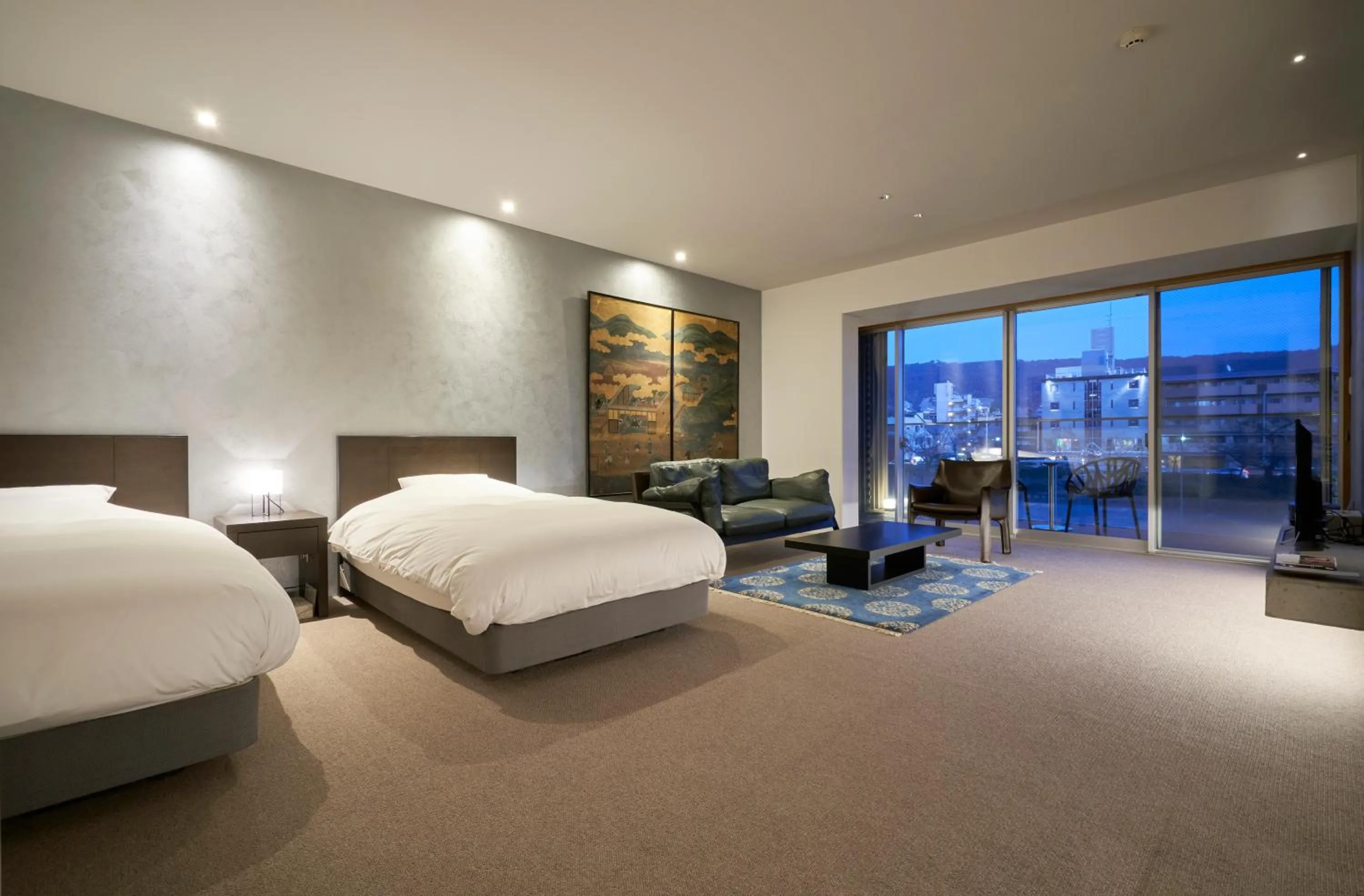 Living room, Bed in Aoi Hotel Kyoto