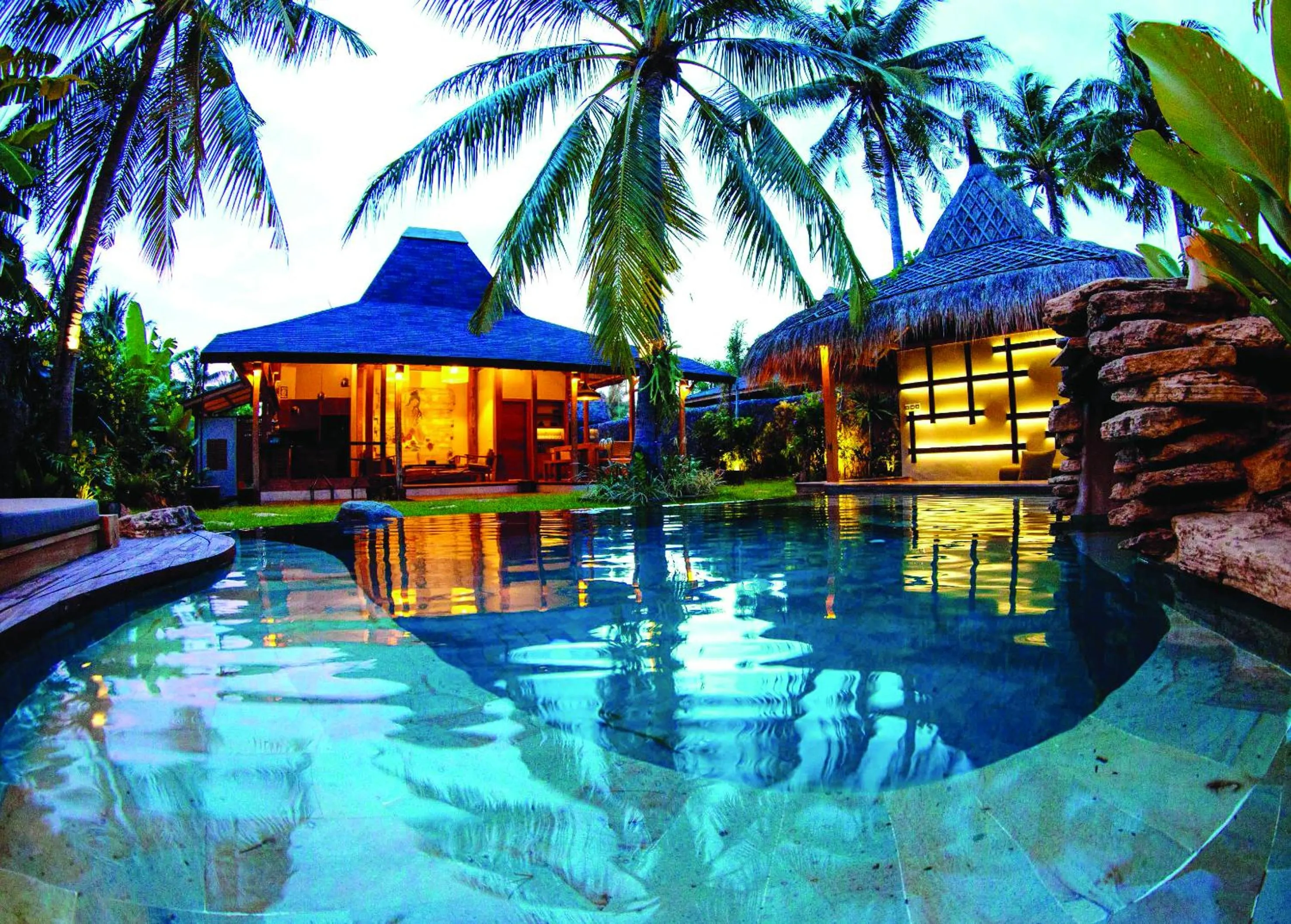 Bird's eye view in Villa Bhuvana with private swimming pool