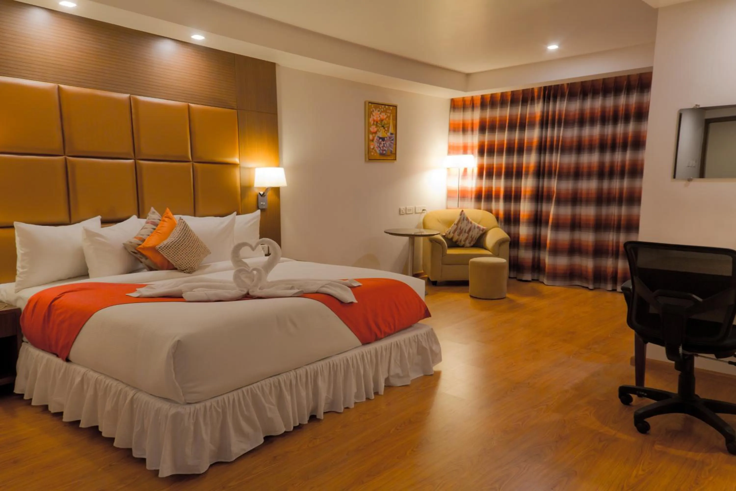 Bed in The Atrium Boutique Hotel