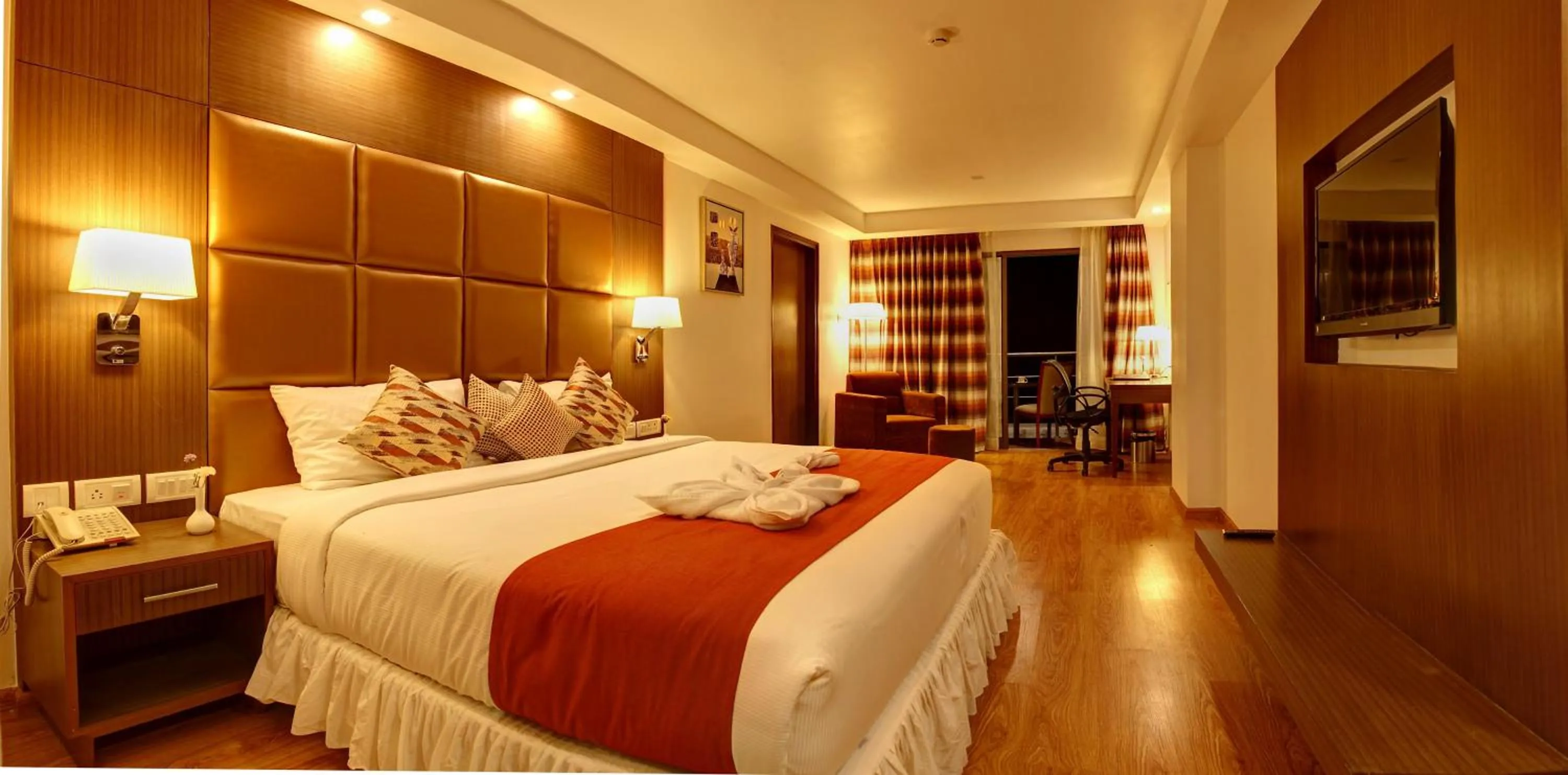 Bed in The Atrium Boutique Hotel