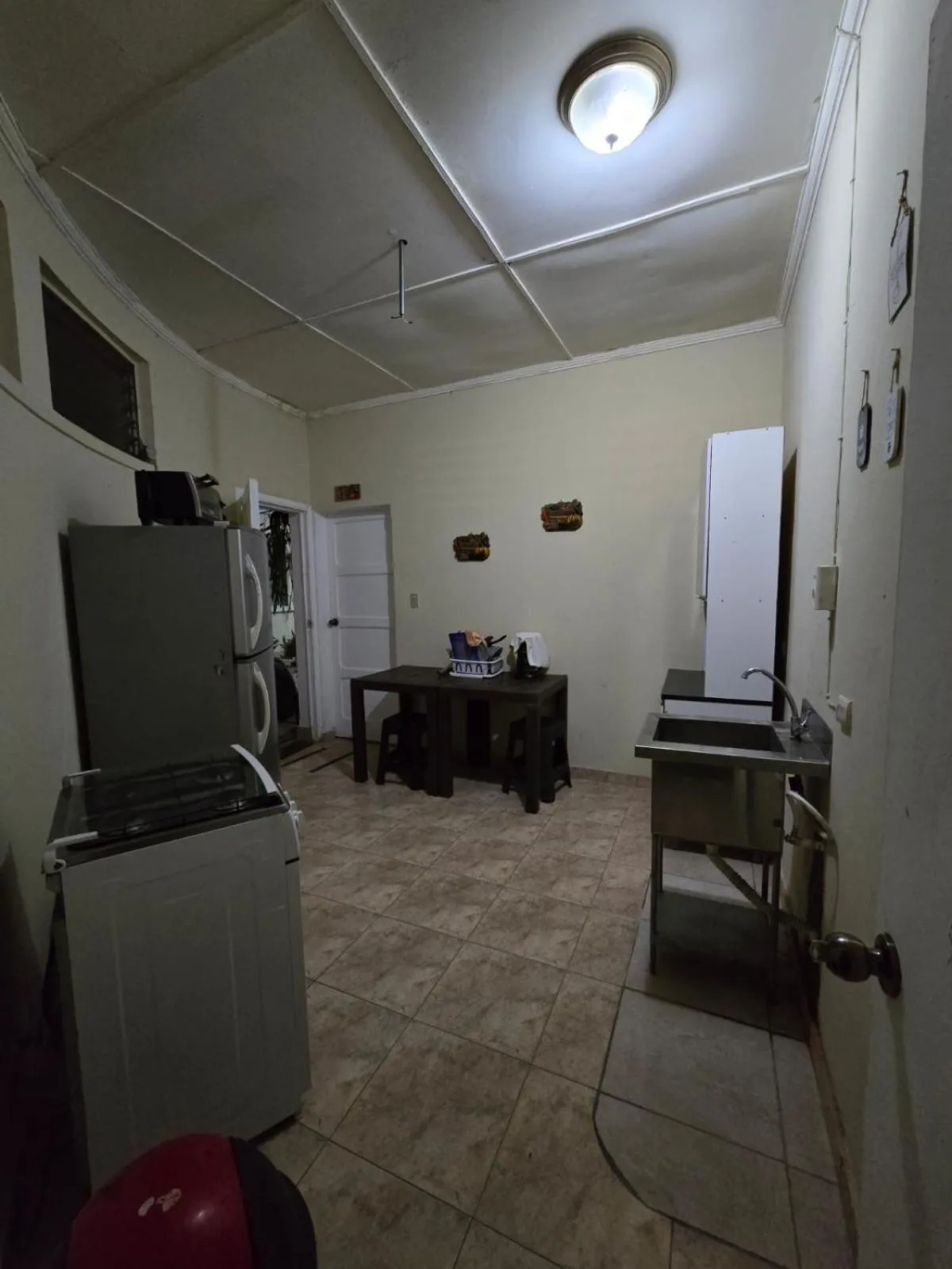 Kitchen or kitchenette in Hostal Casa Luna