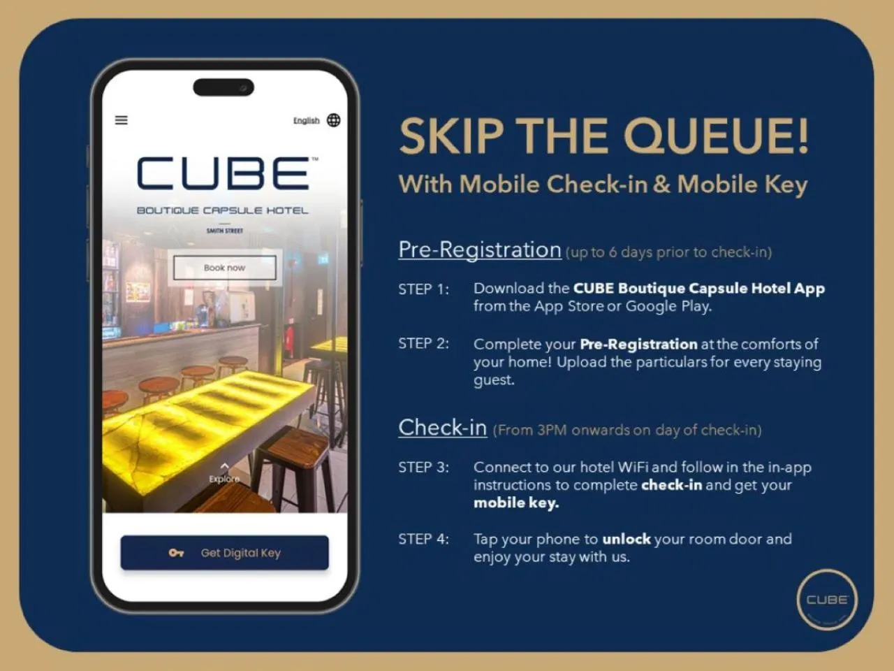 CUBE Boutique Capsule Hotel at Kampong Glam