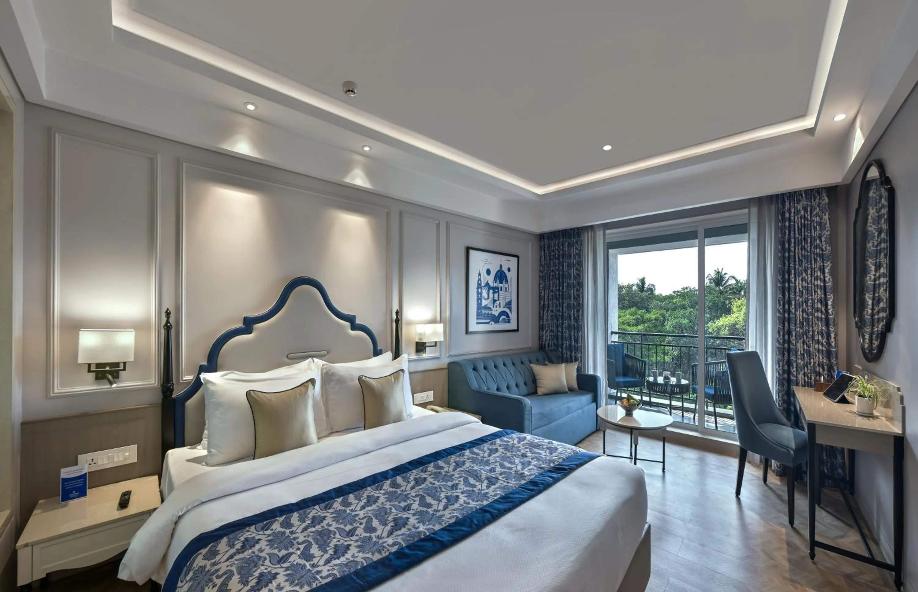 View (from property/room), Bed in Meritas Auberge Calangute Goa