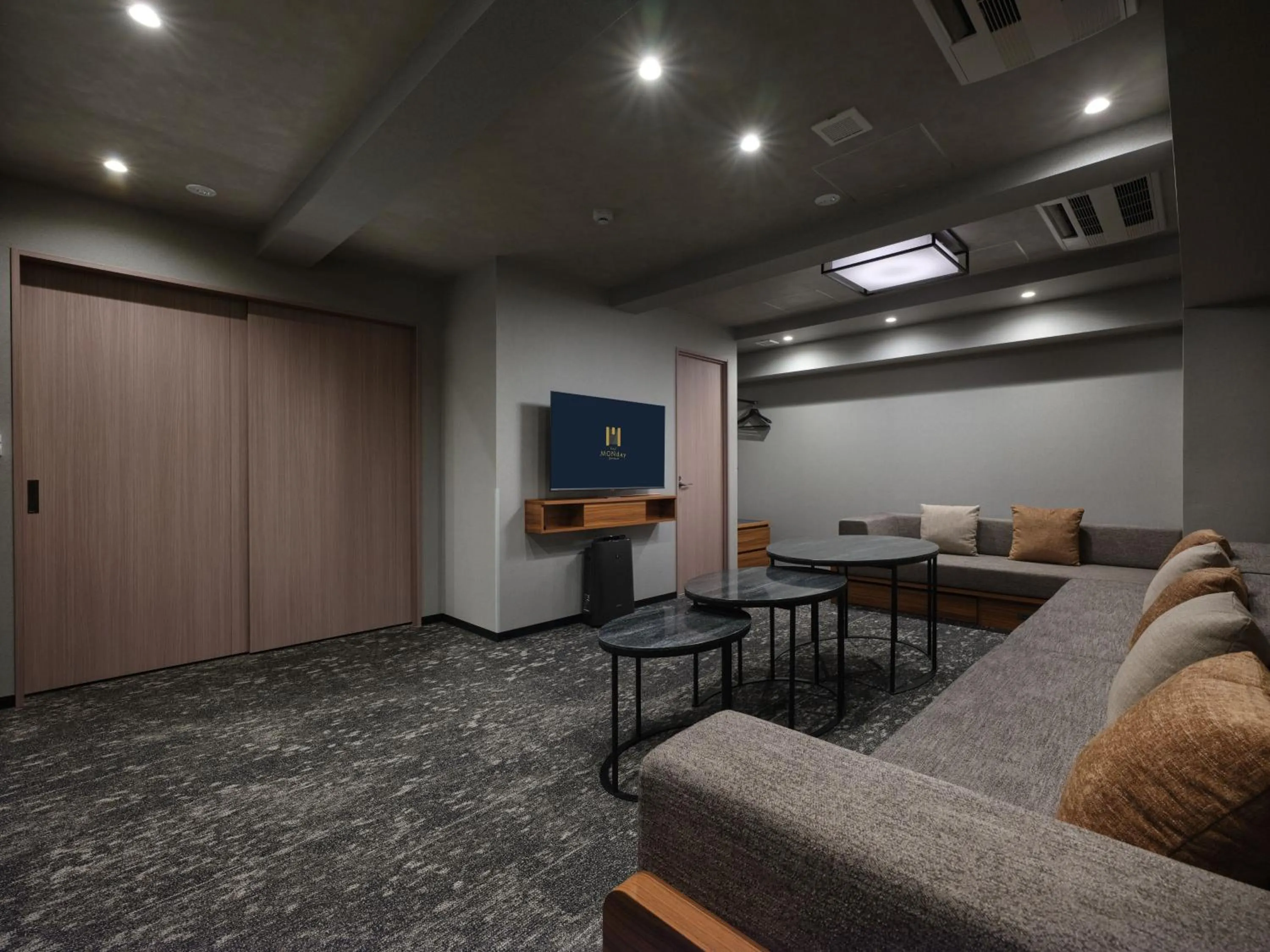 Living room in MONday Apart Premium OSAKA NAMBA WEST