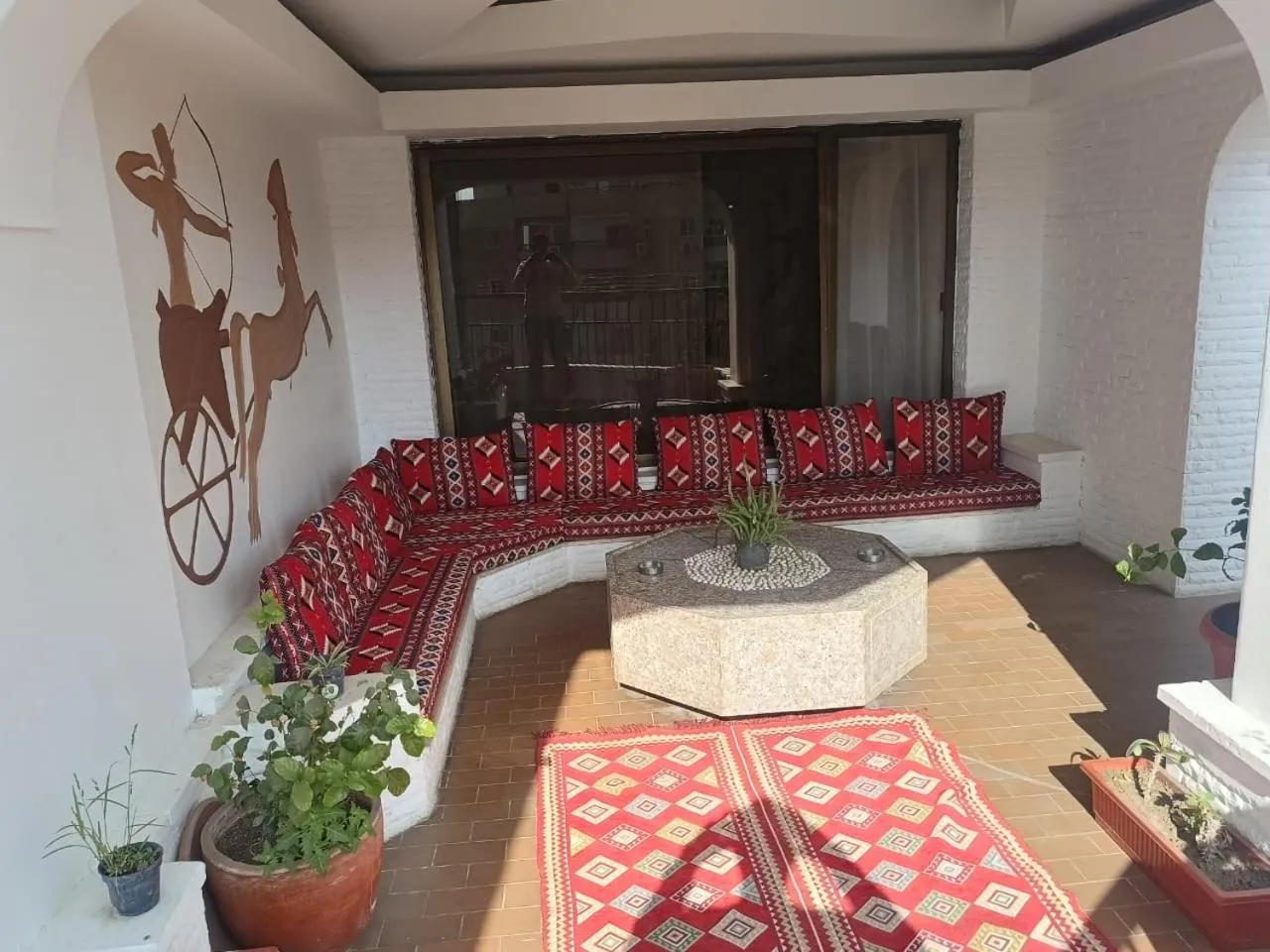 Balcony/Terrace in Pyramids Nights Hostel