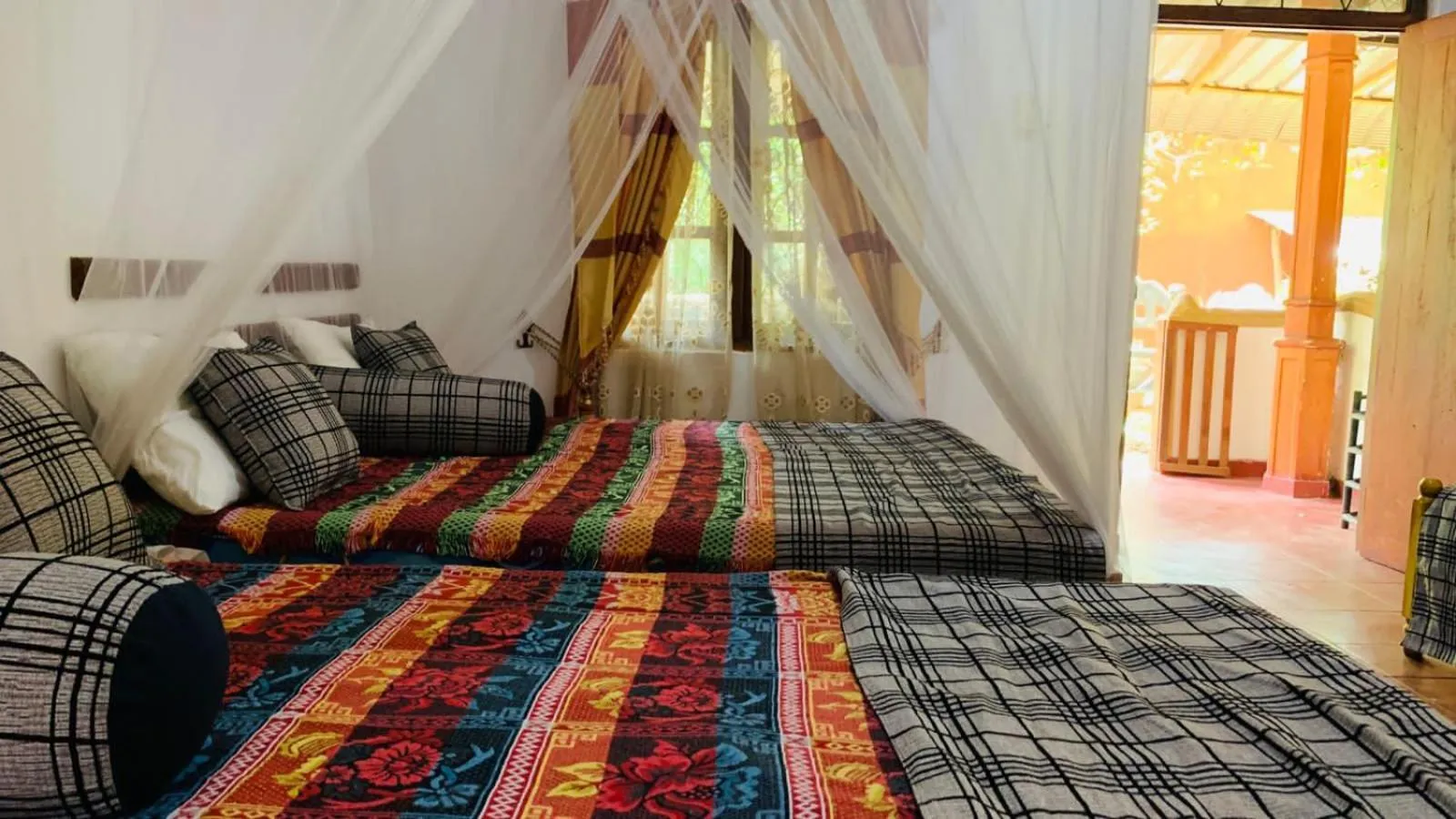 View (from property/room), Bed in Sisira Natural Lodge - Sigiriya