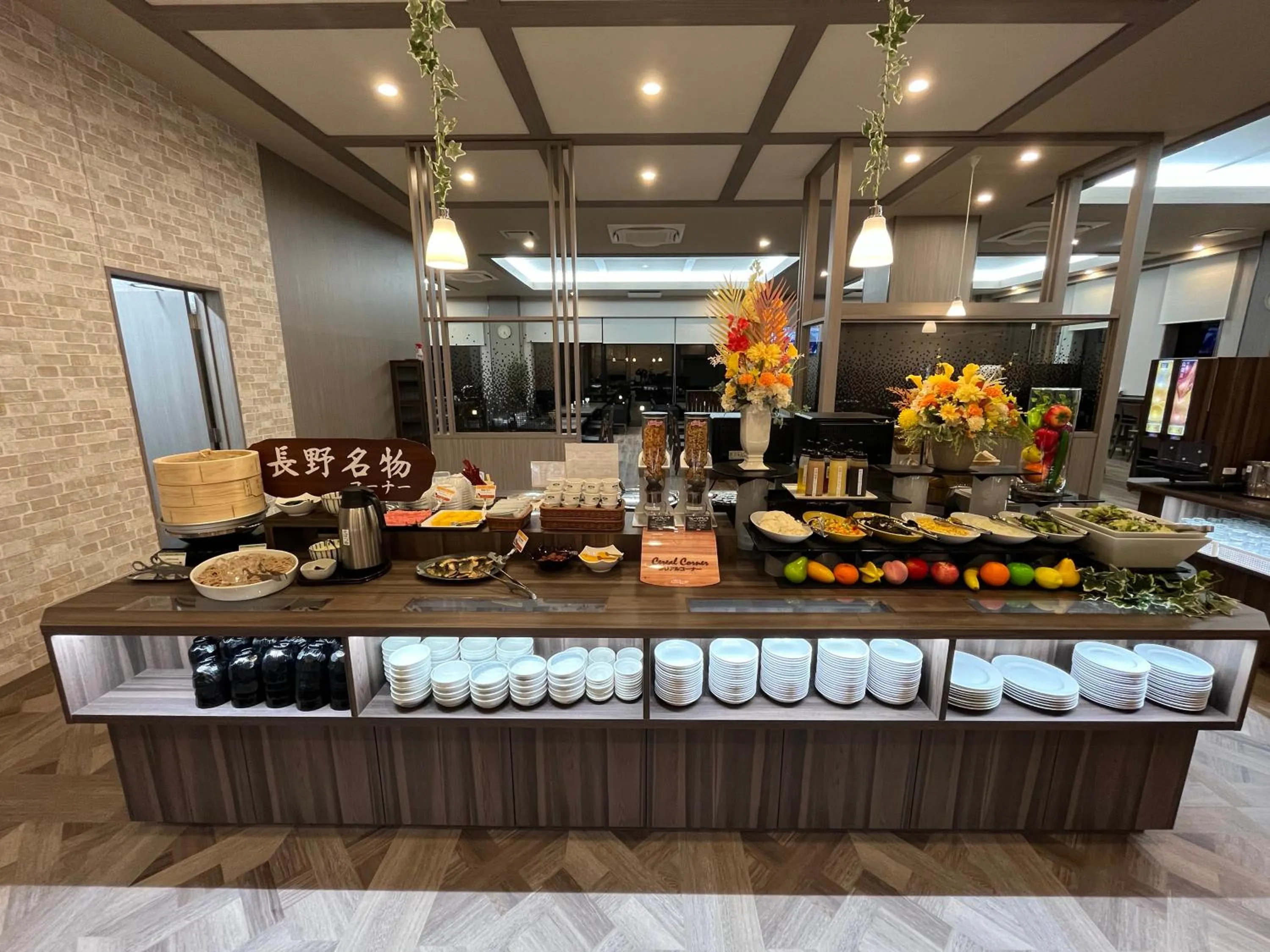 Breakfast in Hotel Route Inn Suzaka