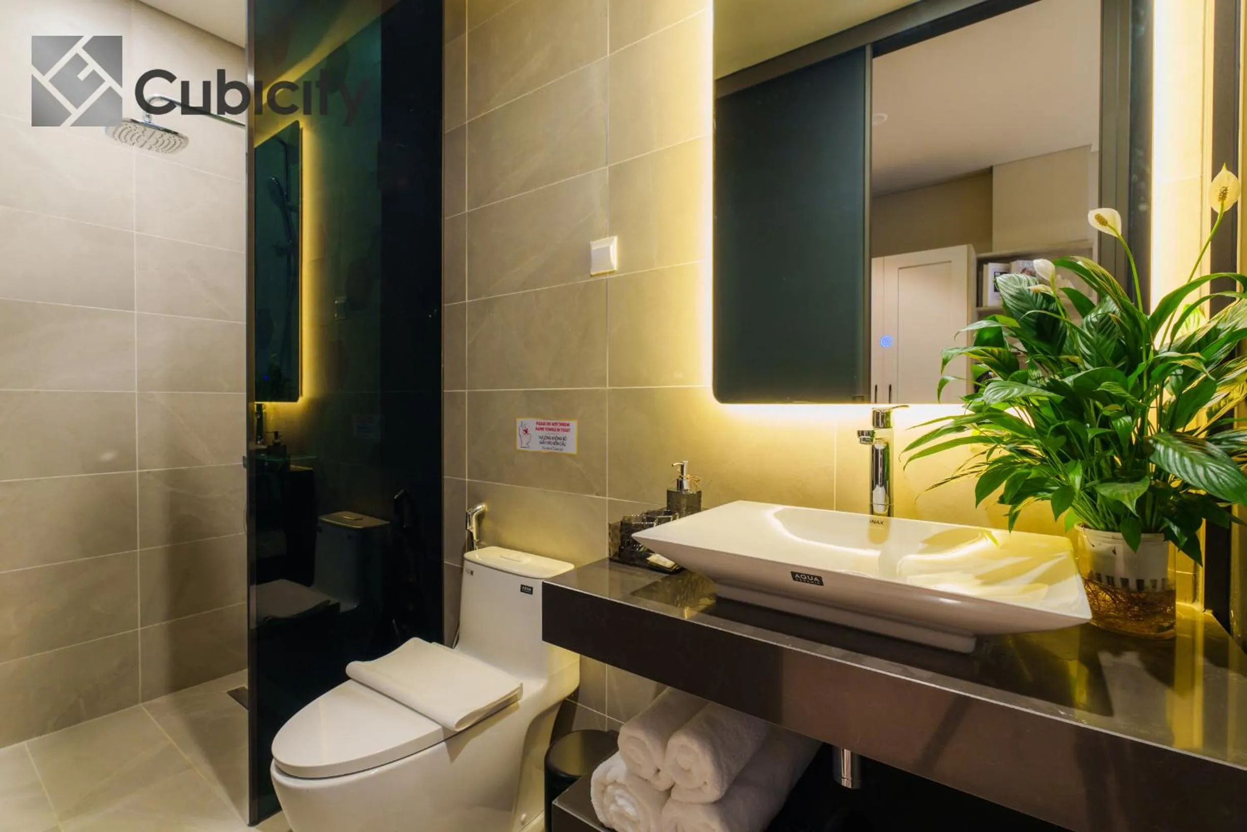 Toilet in Cubicity Wall Street House