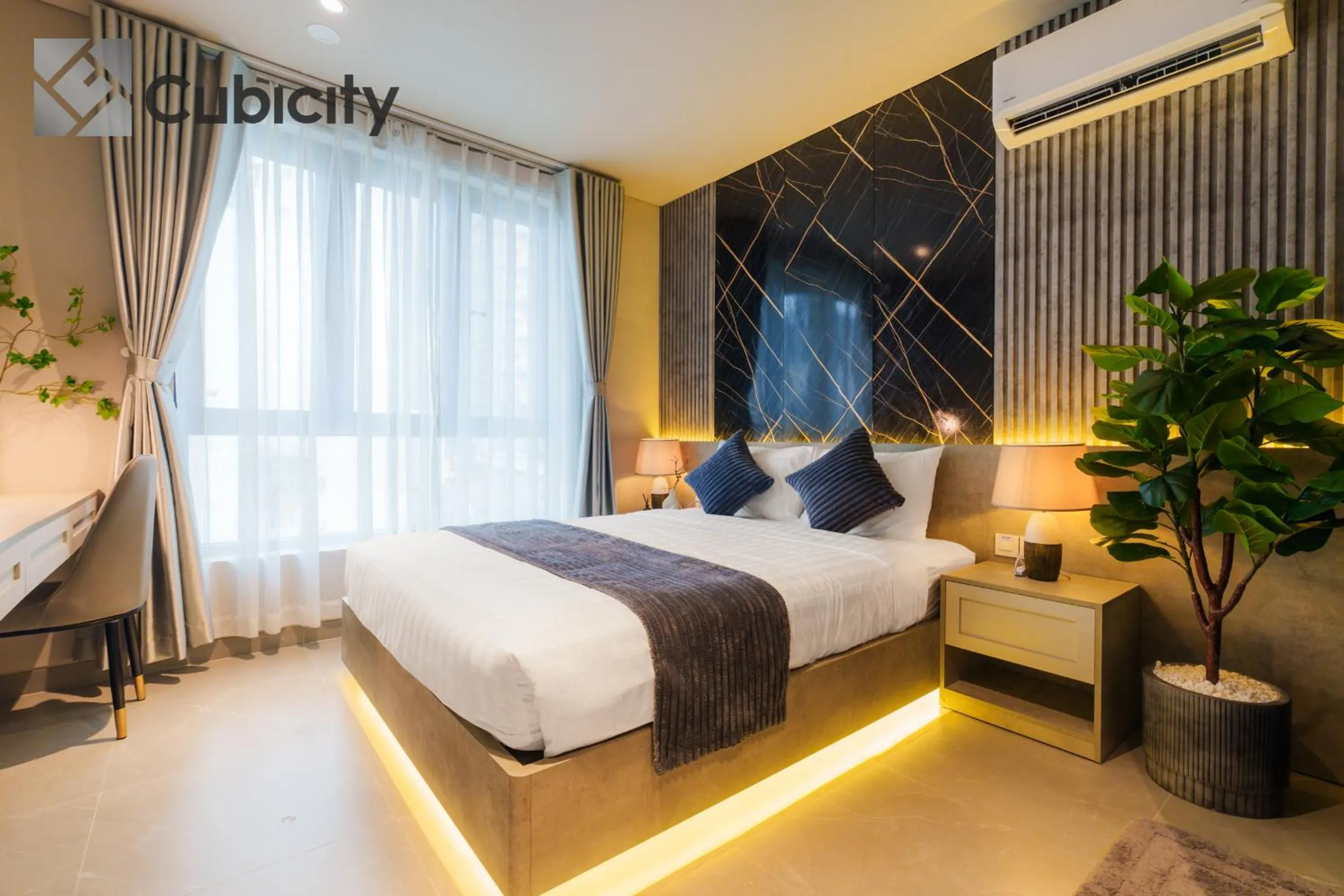 Bed in Cubicity Wall Street House