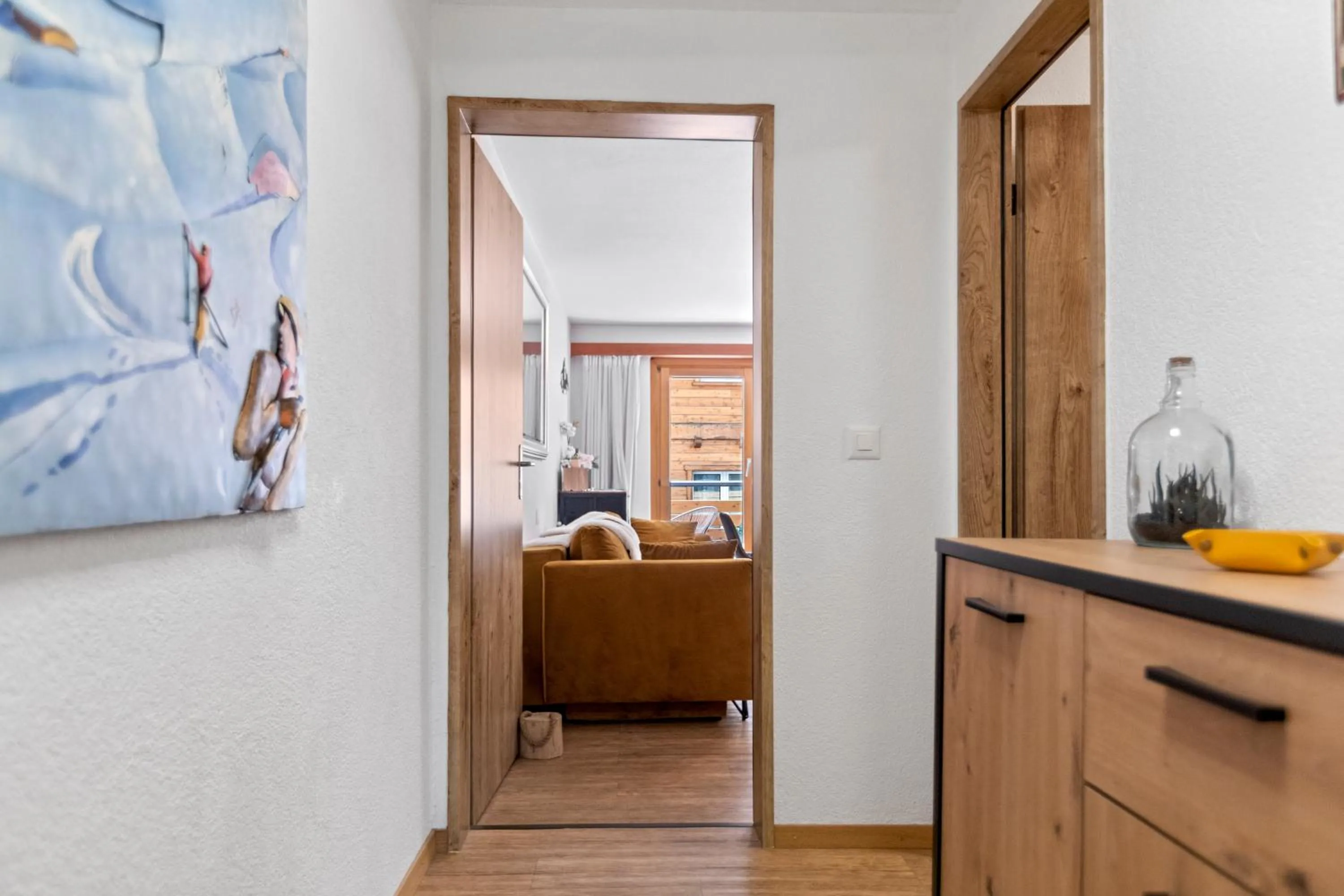 Living room in Centre de Saas-Fee - 2 chambres - balcon & patio