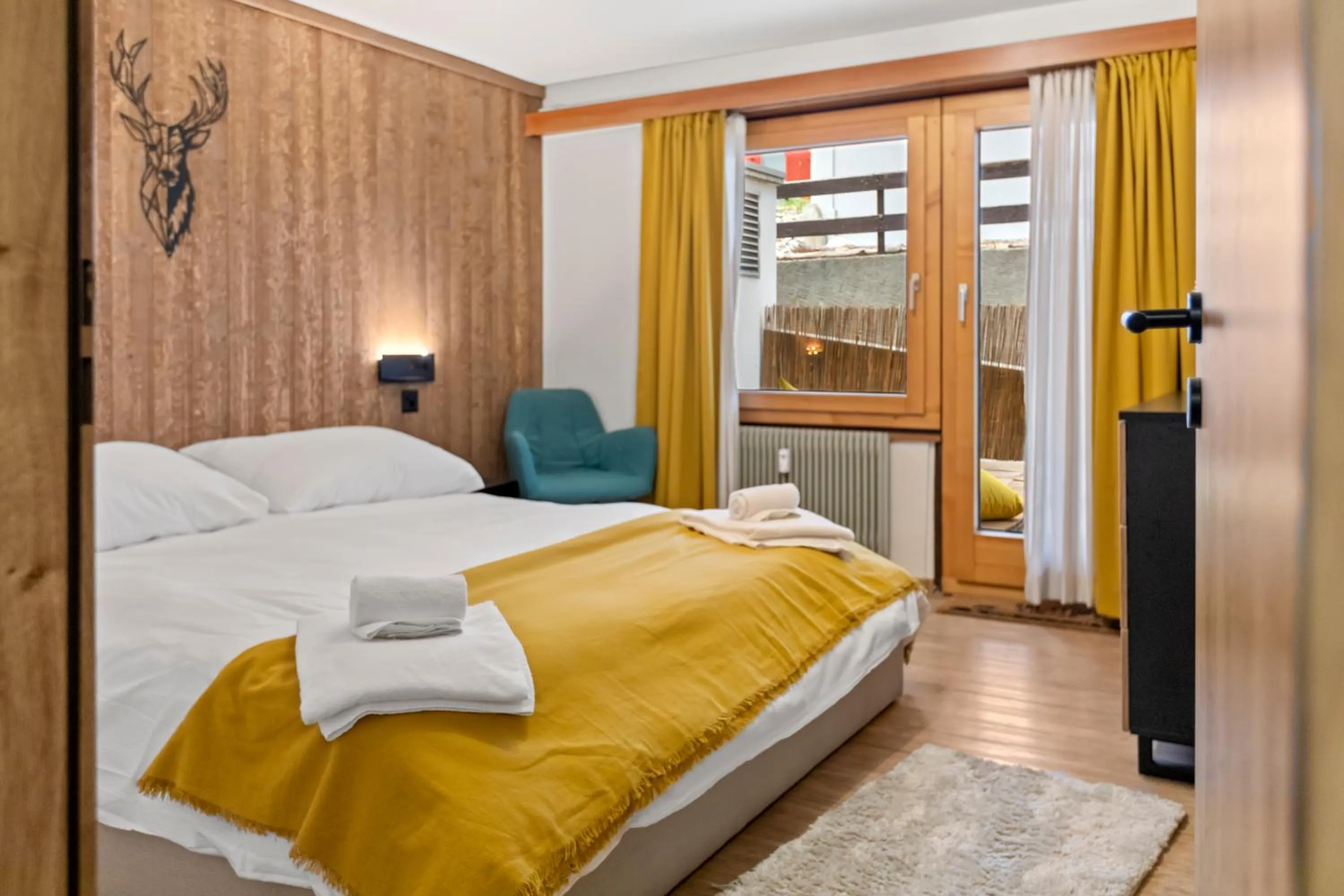 Bed in Centre de Saas-Fee - 2 chambres - balcon & patio