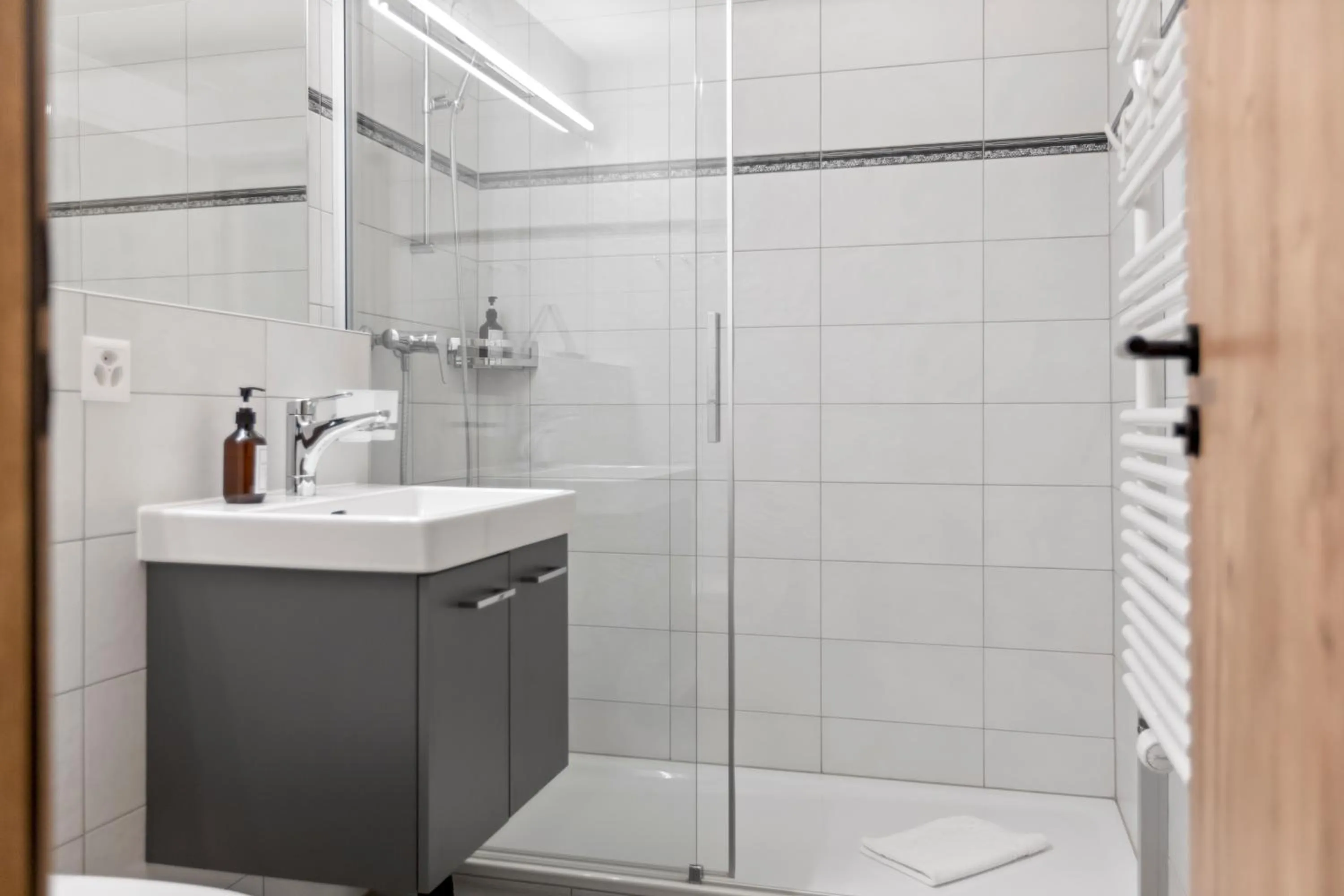 Shower in Centre de Saas-Fee - 2 chambres - balcon & patio