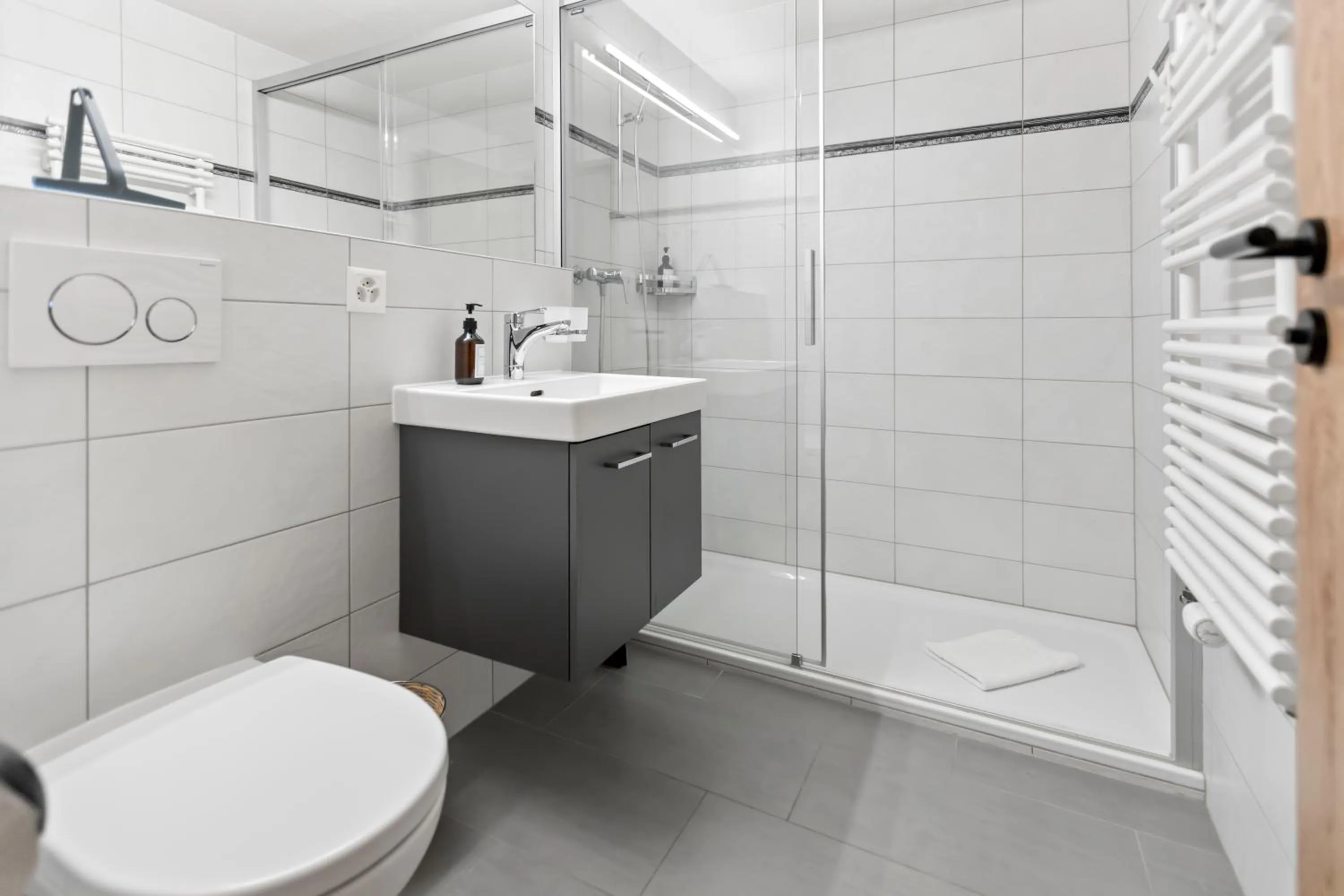 Shower in Centre de Saas-Fee - 2 chambres - balcon & patio